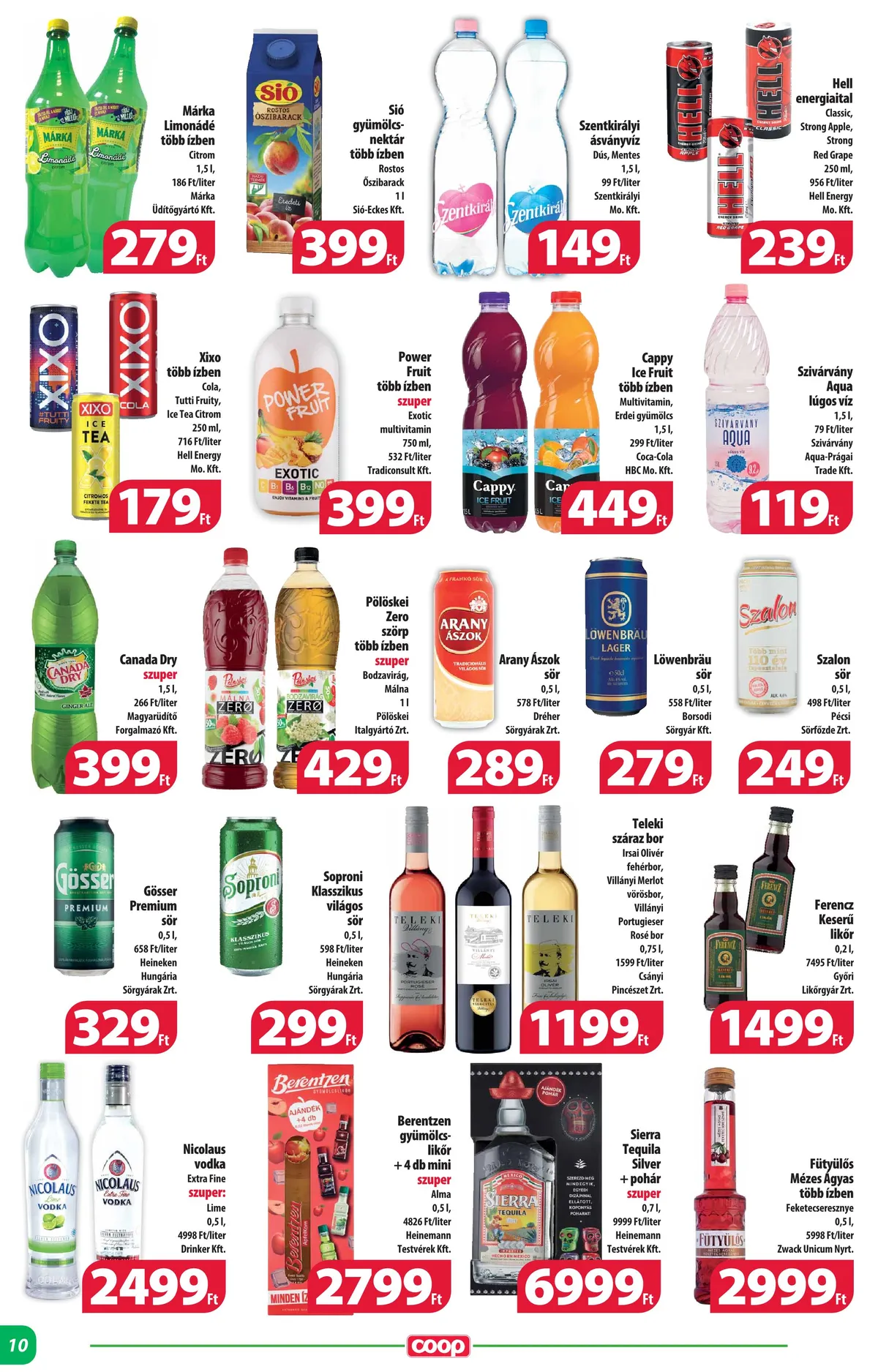 Coop akciós újság Alföld 11.16–11.22 – 10. oldal
