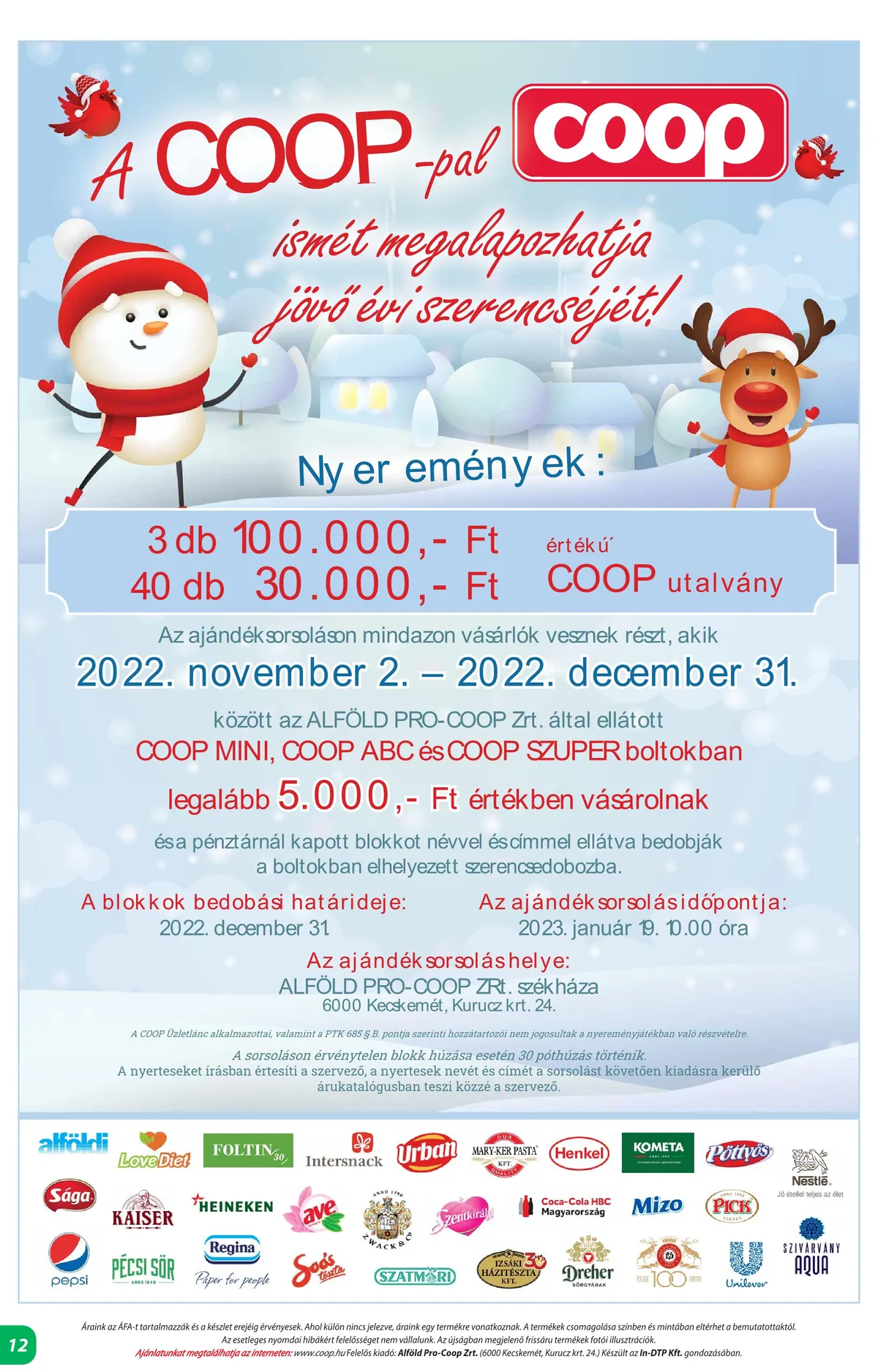 Coop akciós újság Alföld 11.16–11.22 – 12. oldal