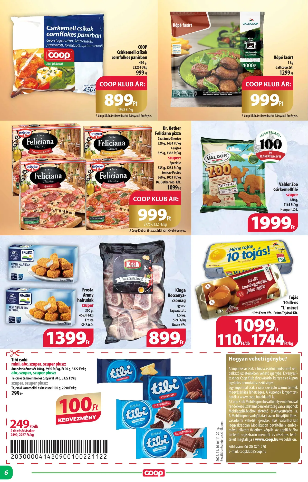 Coop akciós újság Alföld 11.16–11.22 – 6. oldal