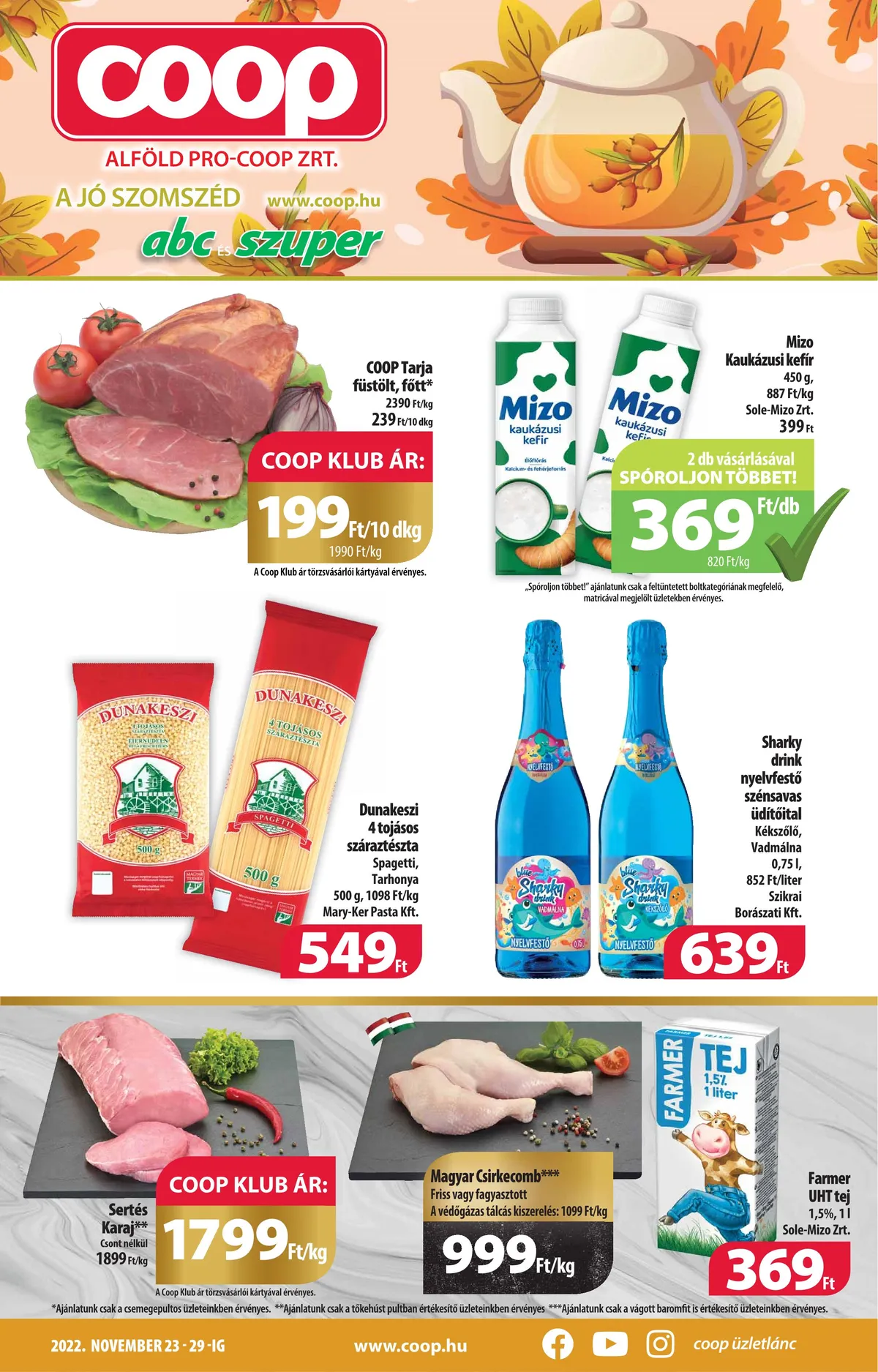 Coop akciós újság Alföld 11.24–11.29