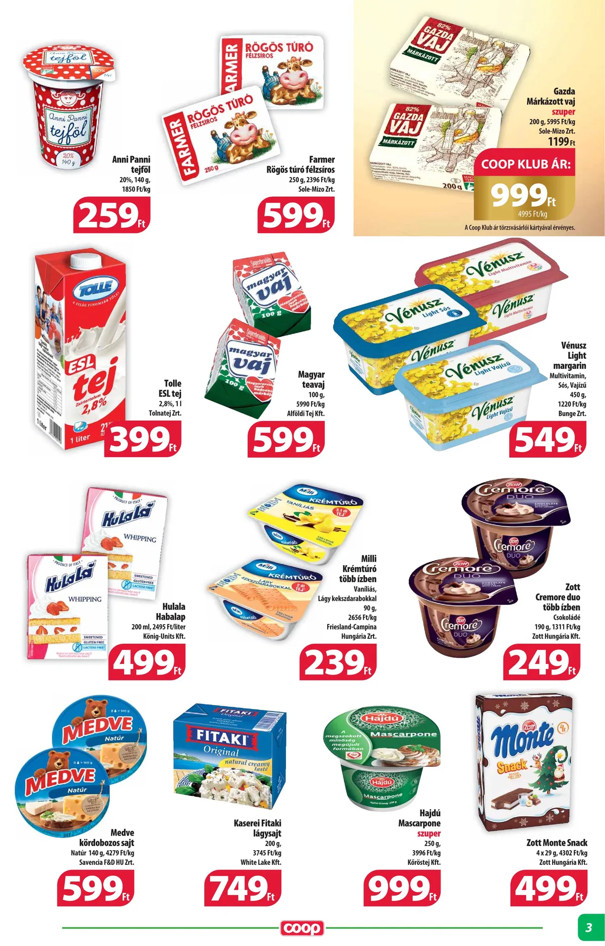 Coop akciós újság Alföld 11.24–11.29 – 3. oldal