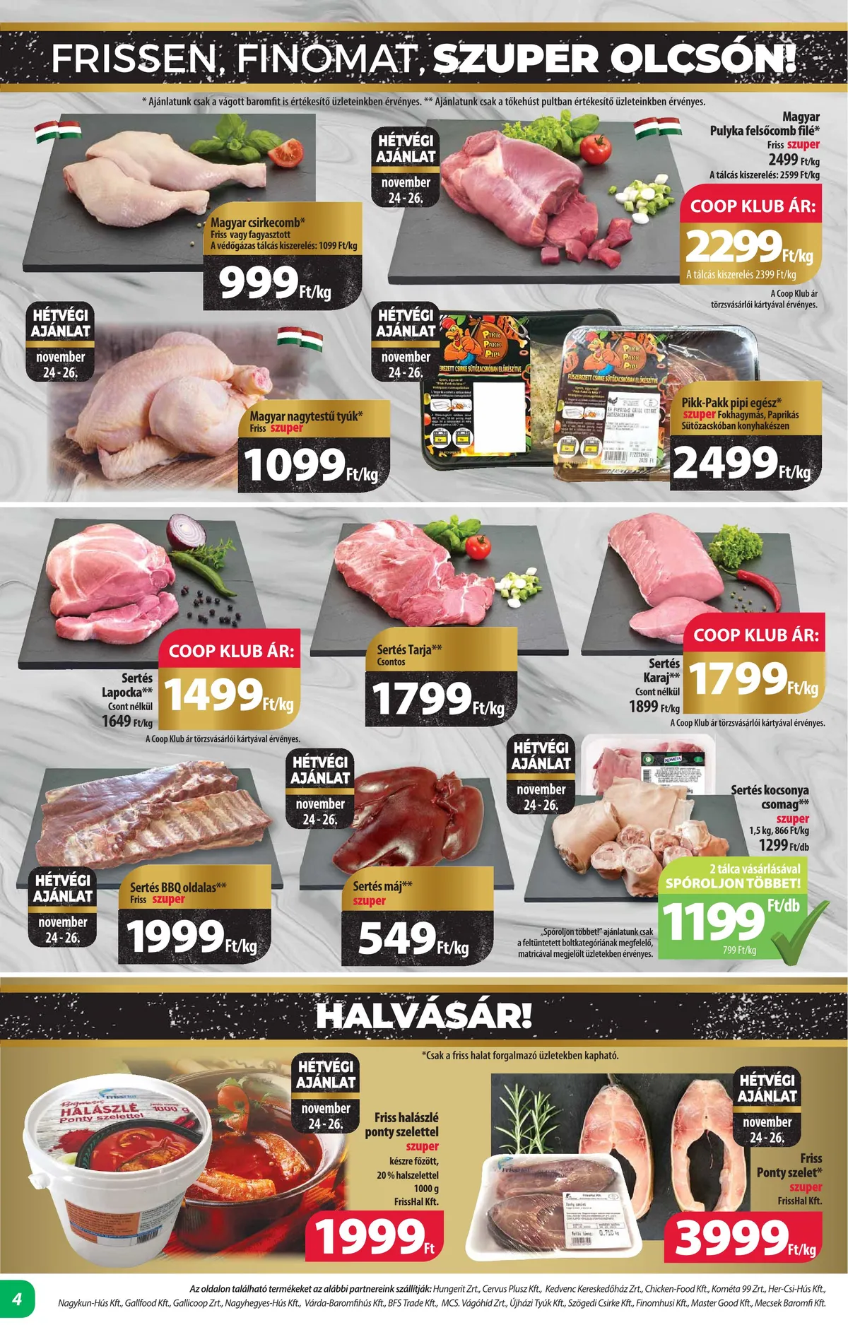 Coop akciós újság Alföld 11.24–11.29 – 4. oldal