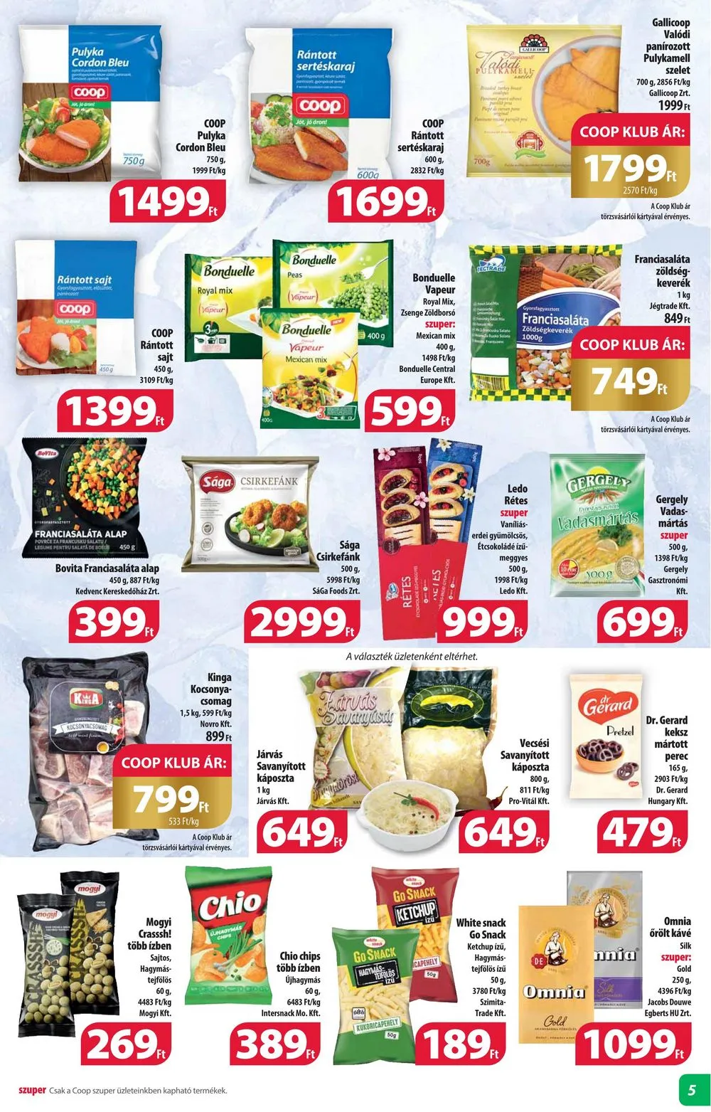 Coop akciós újság Alföld 12.14–12.20 – 5. oldal