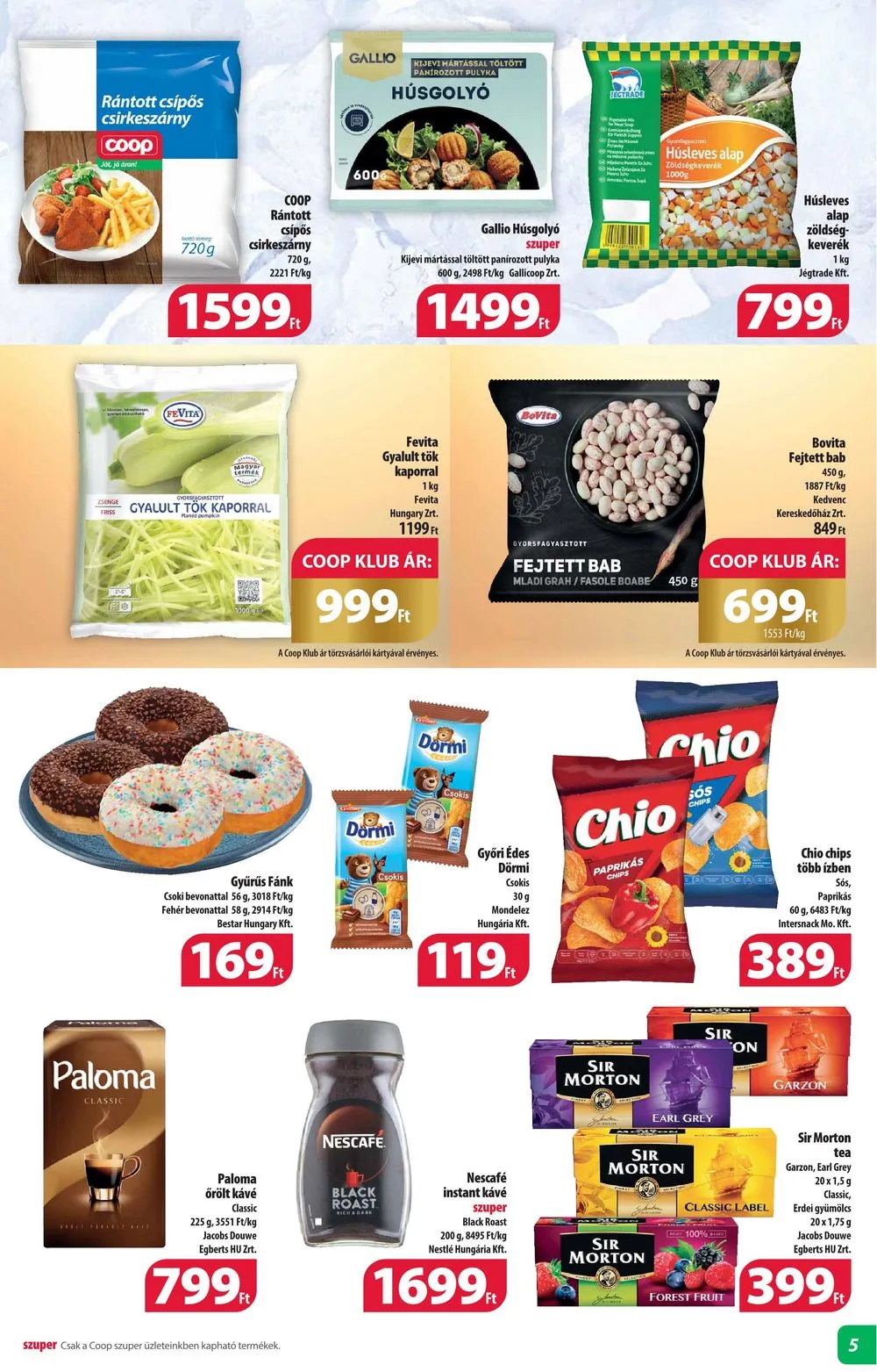 Coop akciós újság Alföld 01.18–01.24 – 5. oldal