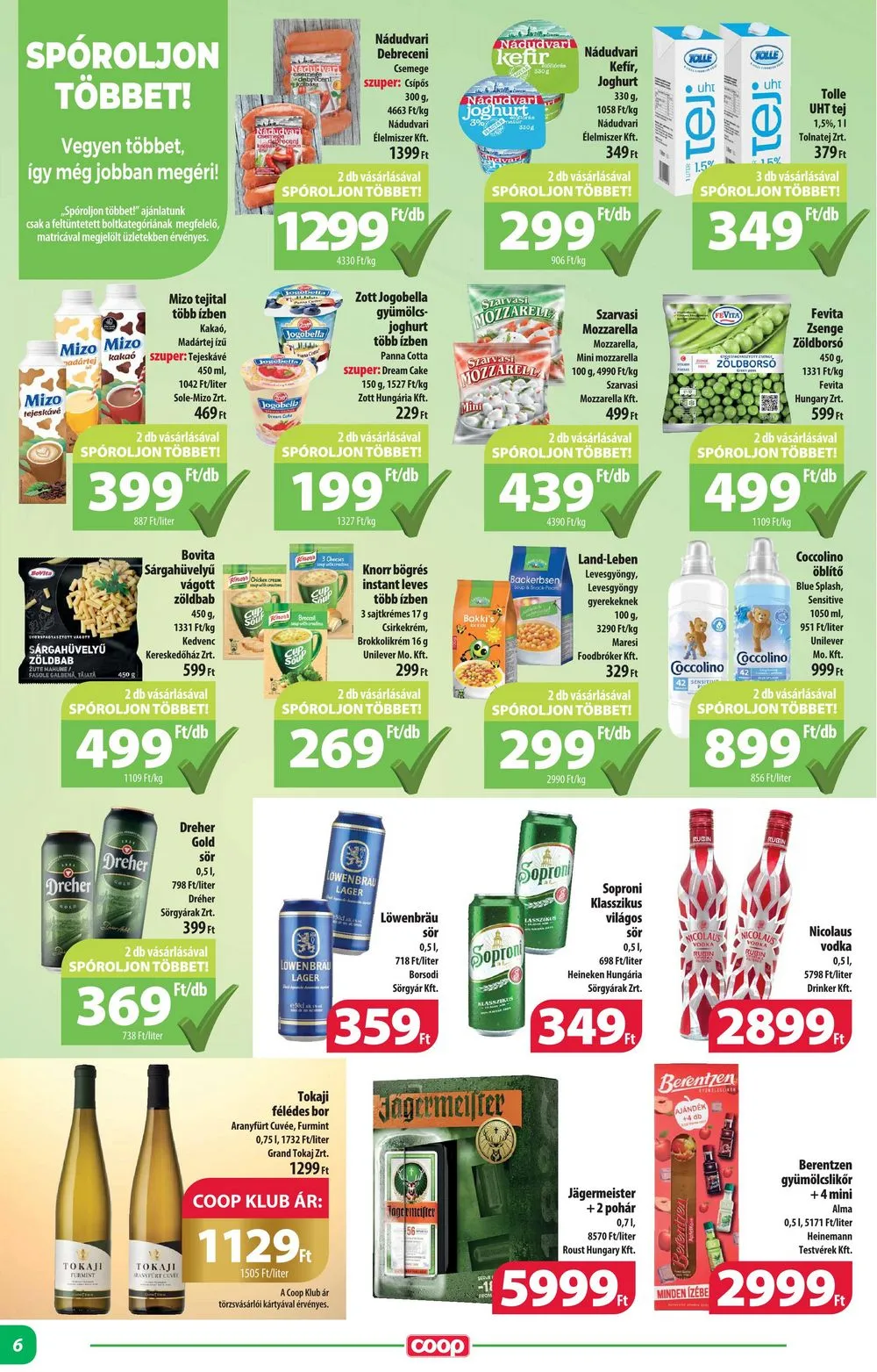Coop akciós újság Alföld 03.16–03.21 – 6. oldal