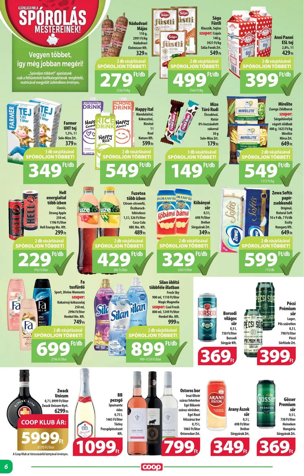 Coop akciós újság Alföld 03.22–03.28 – 6. oldal
