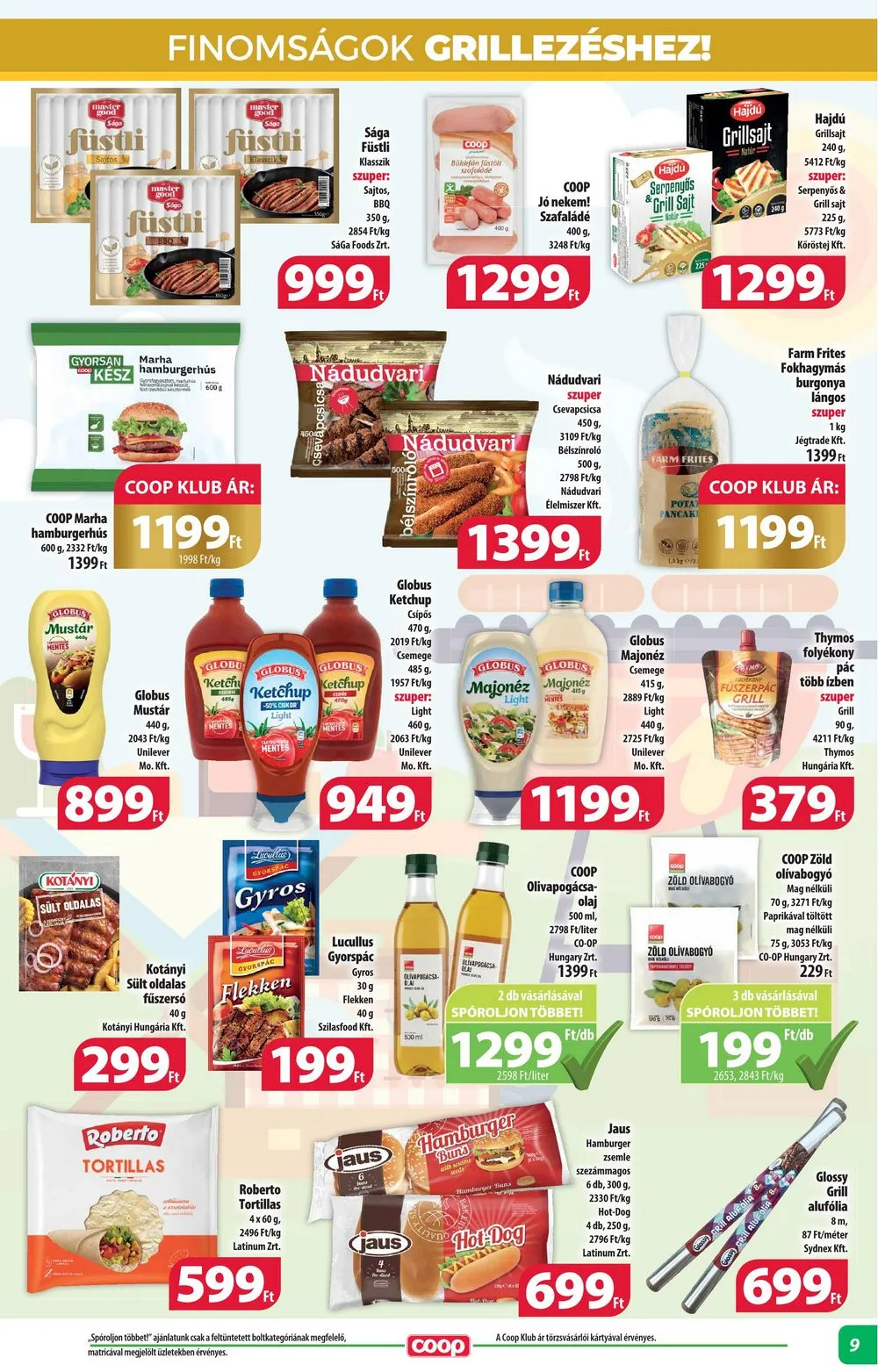 Coop akciós újság Alföld 04.19–05.02 – 9. oldal