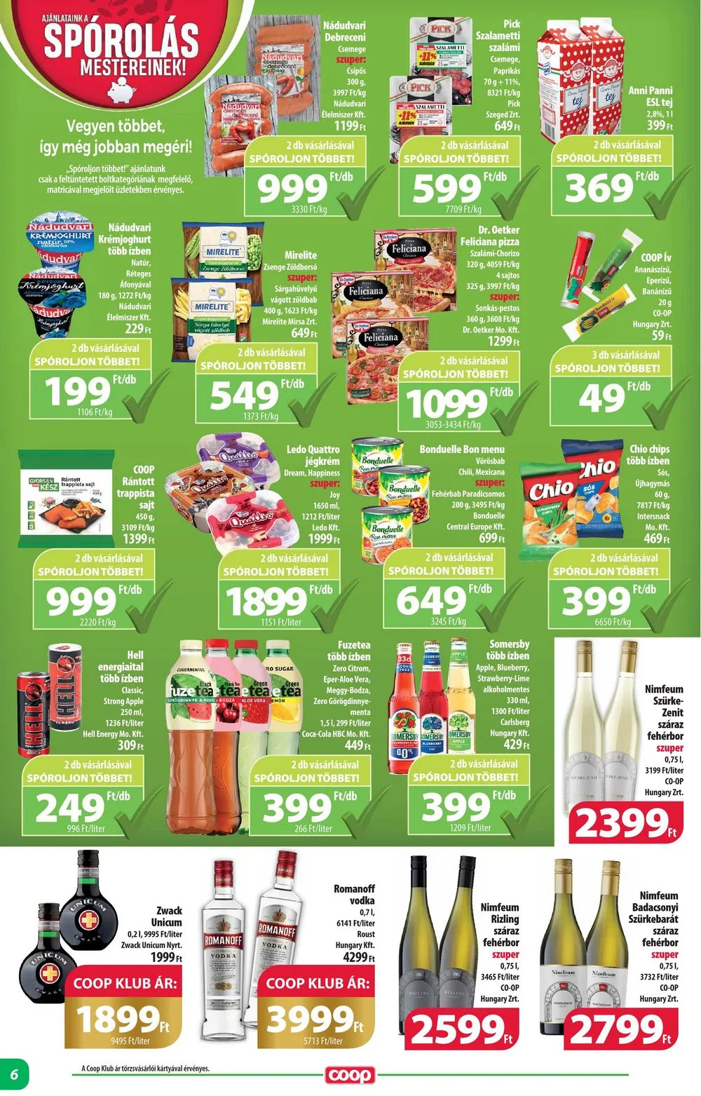 Coop akciós újság Alföld 06.15–06.21 – 6. oldal