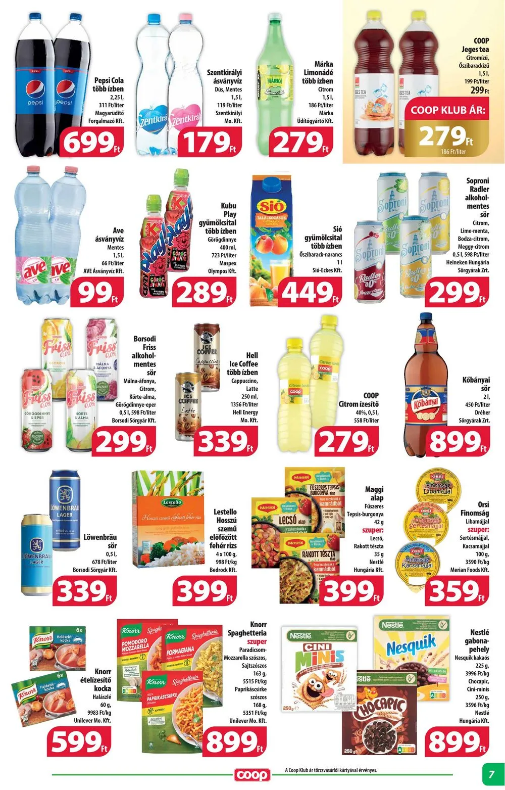 Coop akciós újság Alföld 06.15–06.21 – 7. oldal