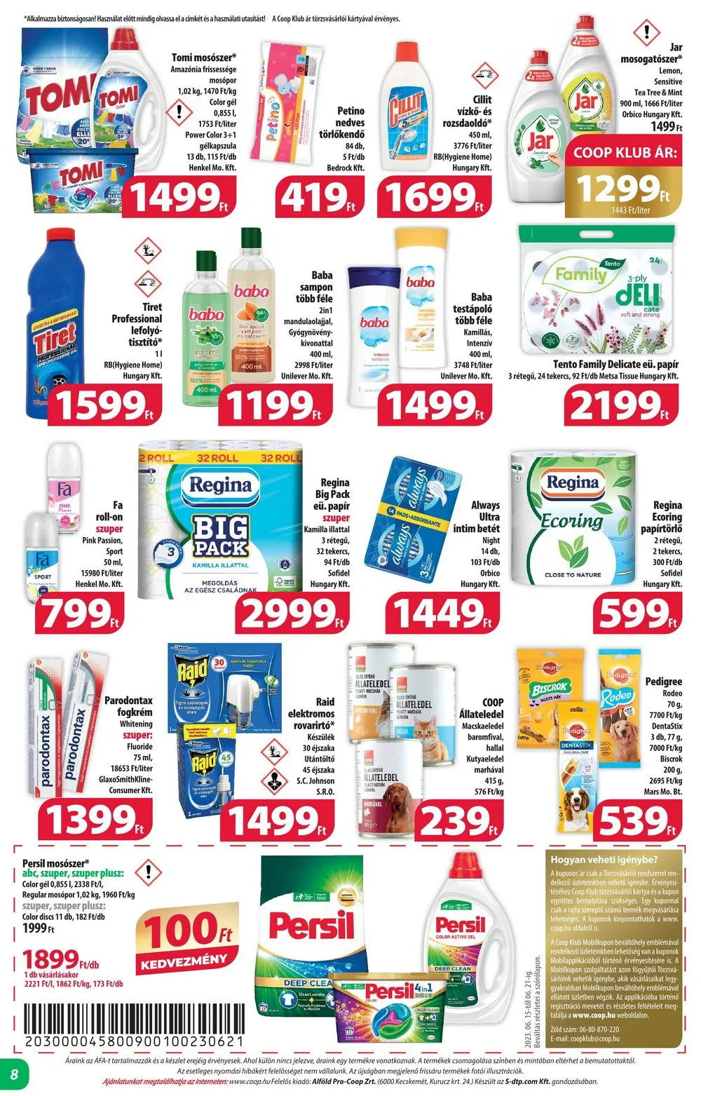 Coop akciós újság Alföld 06.15–06.21 – 8. oldal