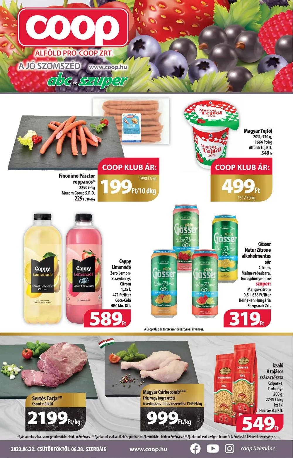 Coop akciós újság Alföld 06.22–06.28