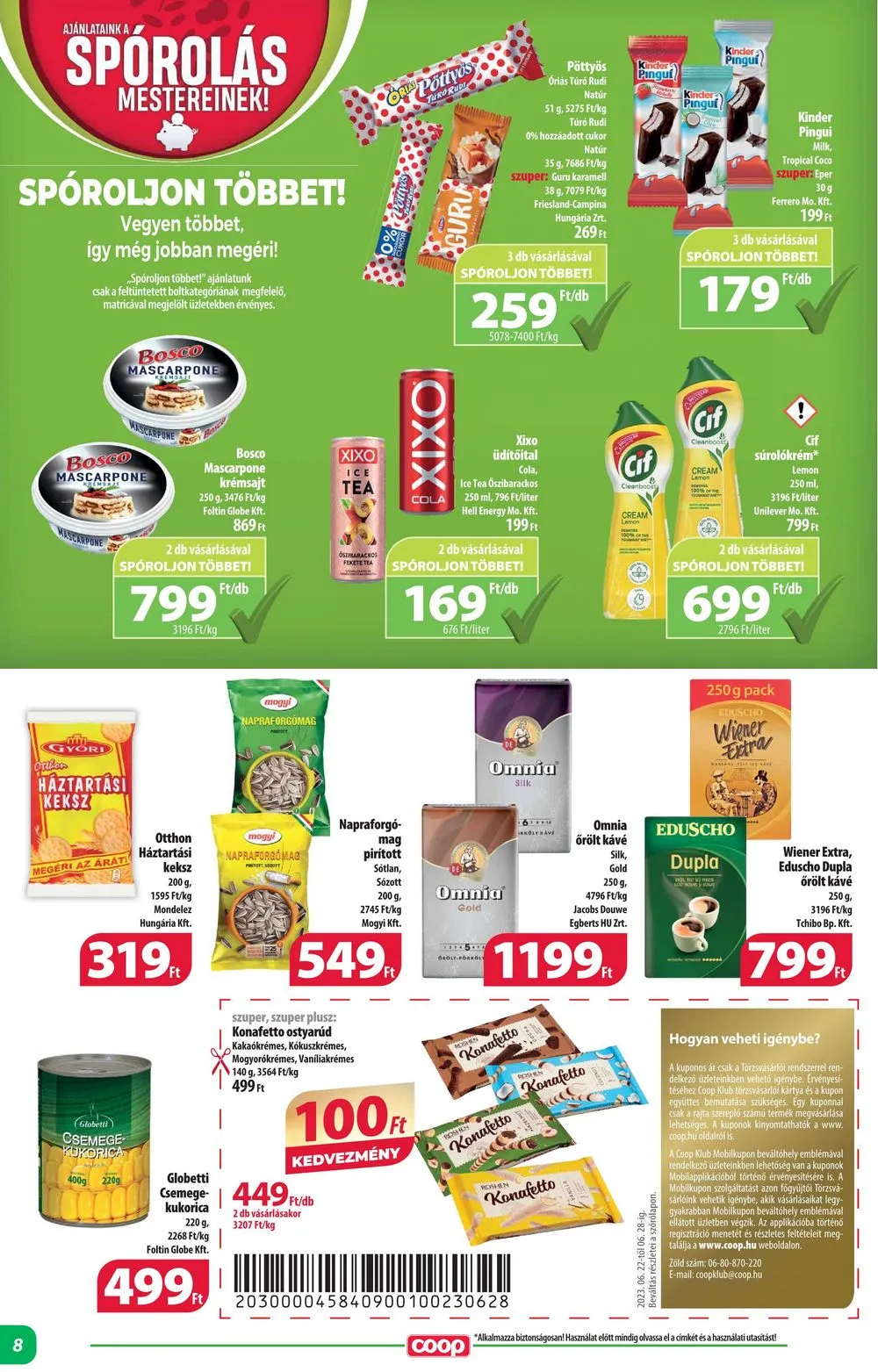 Coop akciós újság Alföld 06.22–06.28 – 8. oldal