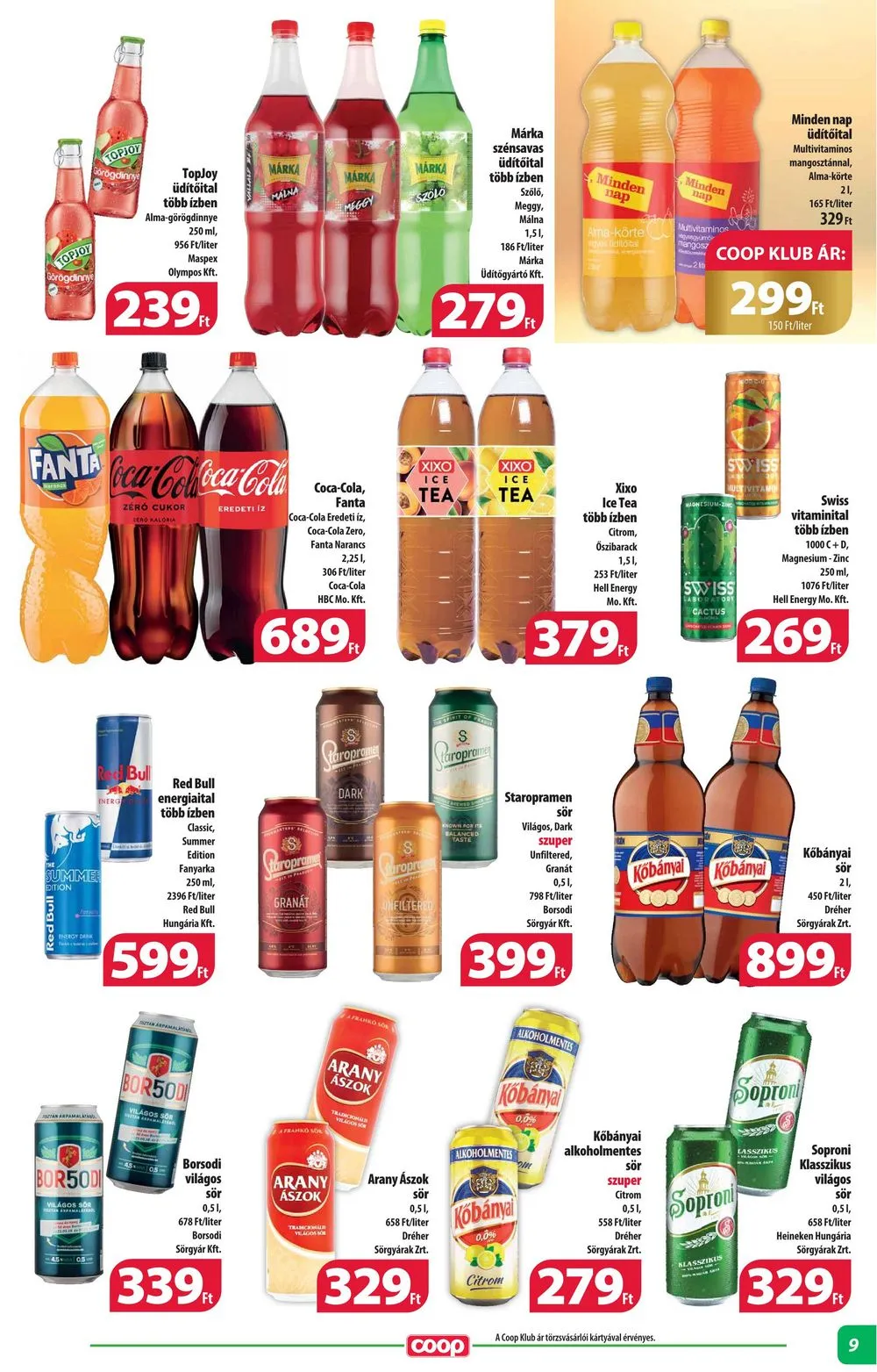 Coop akciós újság Alföld 06.22–06.28 – 9. oldal