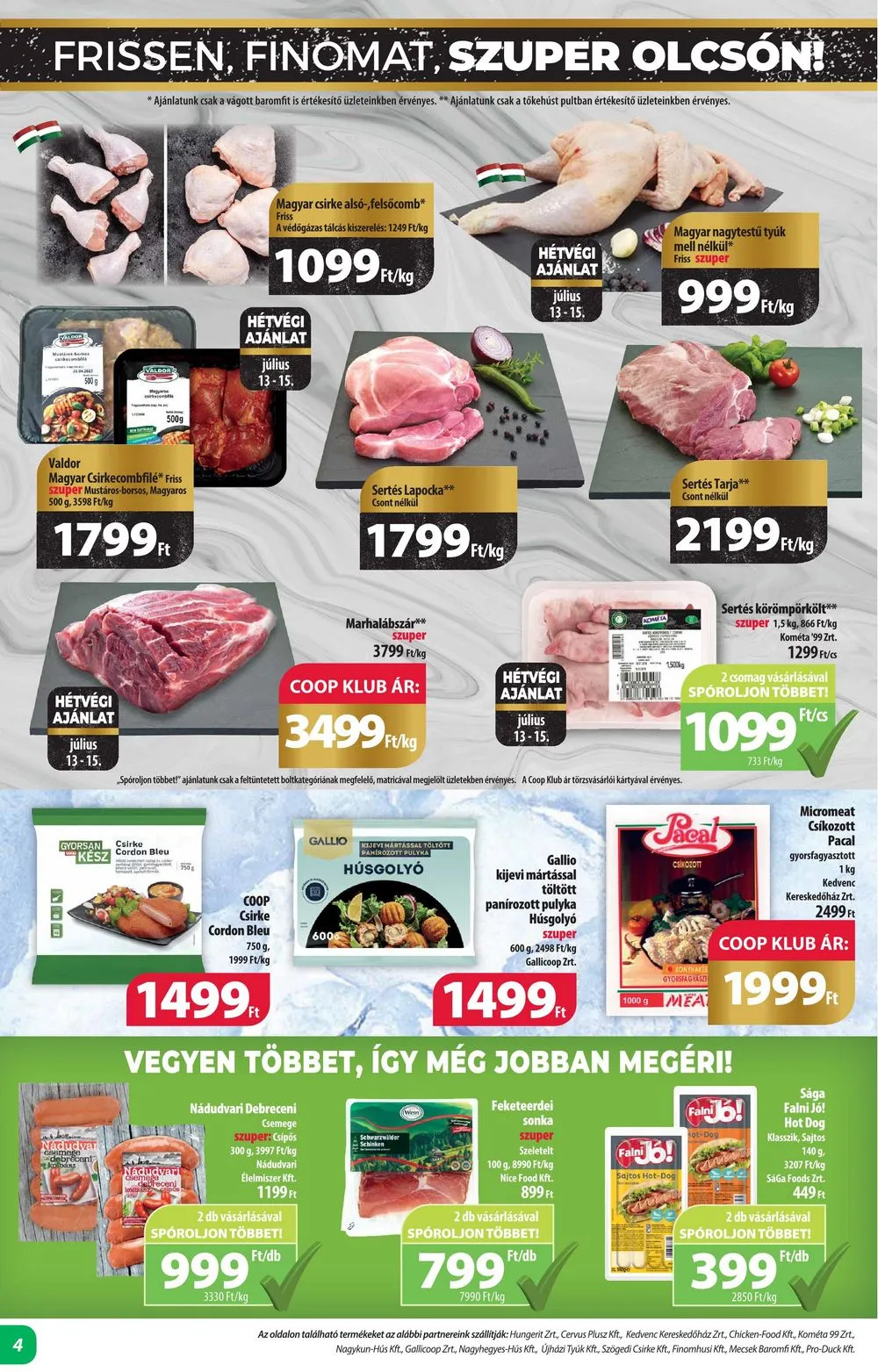 Coop akciós újság Alföld 07.13–07.19 – 4. oldal