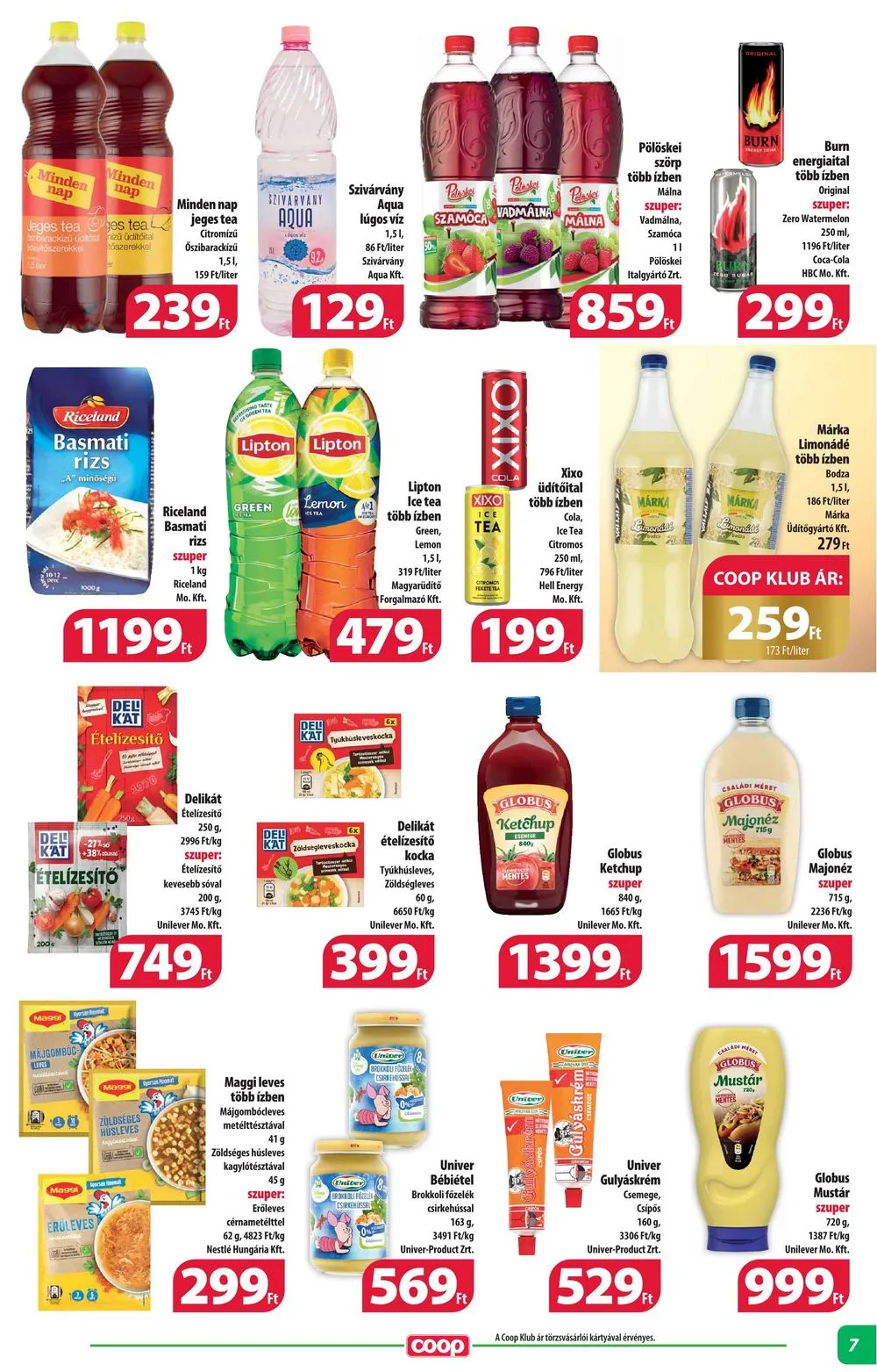 Coop akciós újság Alföld 07.13–07.19 – 7. oldal