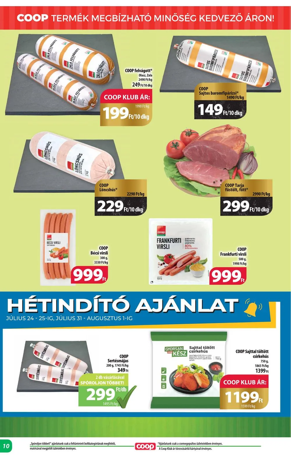 Coop akciós újság Alföld 07.20–08.02 – 10. oldal