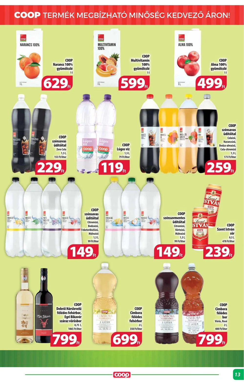 Coop akciós újság Alföld 07.20–08.02 – 13. oldal