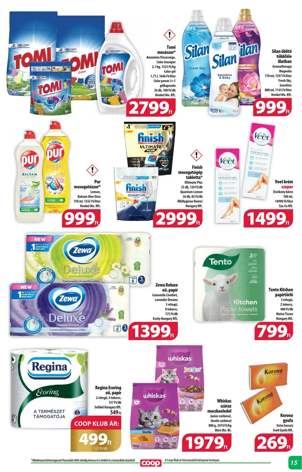 Coop akciós újság Alföld 07.20–08.02 – 15. oldal