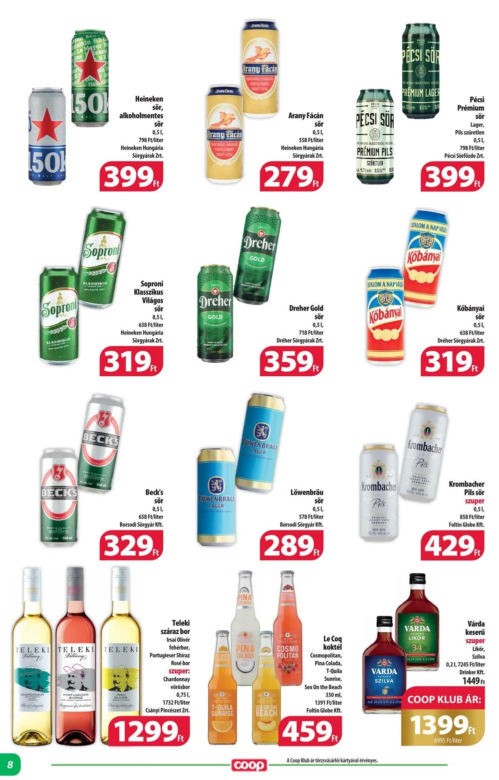 Coop akciós újság Alföld 07.20–08.02 – 8. oldal