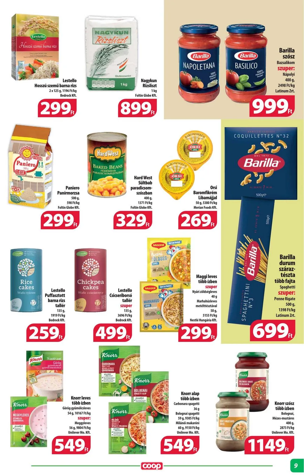 Coop akciós újság Alföld 07.20–08.02 – 9. oldal
