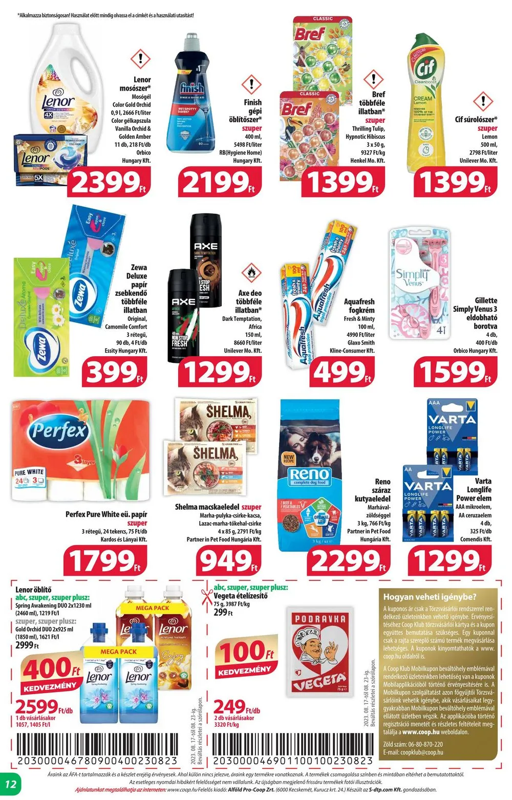 Coop akciós újság Alföld 08.17–08.23 – 12. oldal