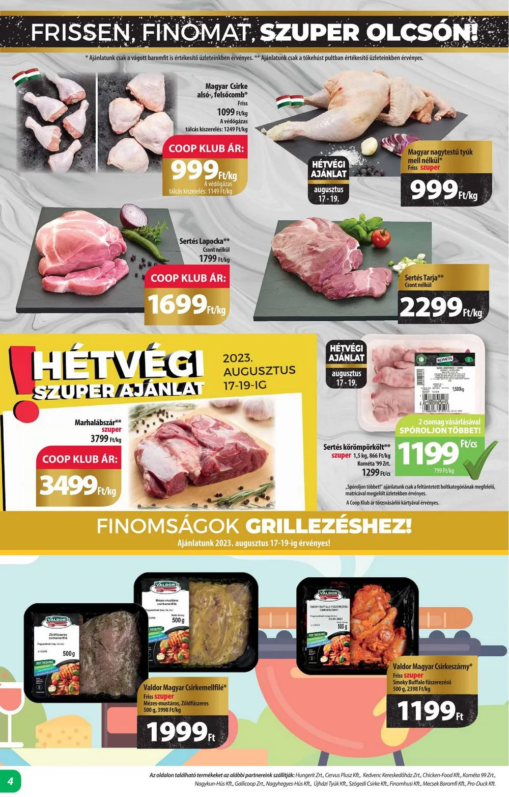 Coop akciós újság Alföld 08.17–08.23 – 4. oldal
