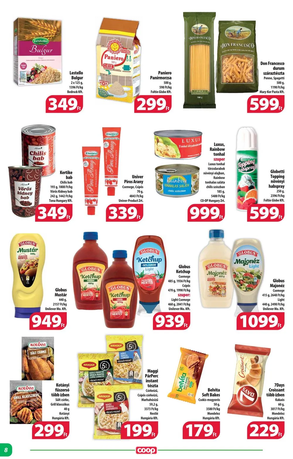 Coop akciós újság Alföld 08.17–08.23 – 8. oldal