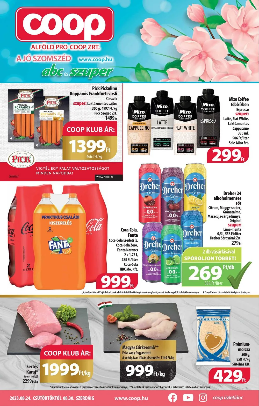 Coop akciós újság Alföld 08.24–08.30
