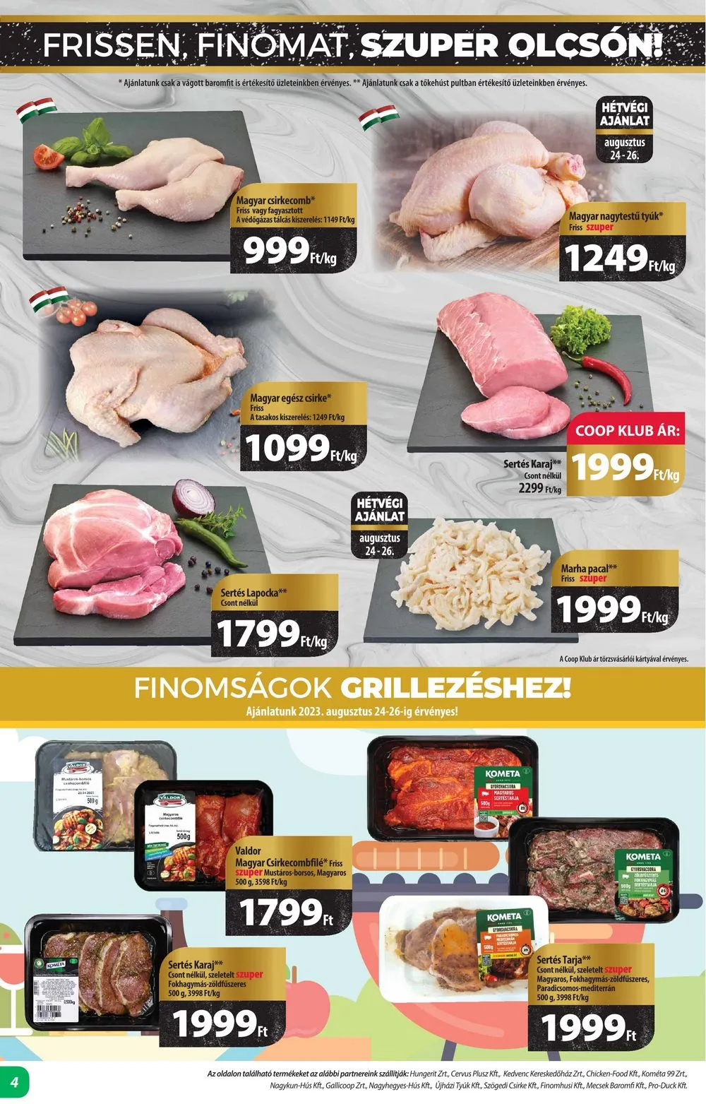 Coop akciós újság Alföld 08.24–08.30 – 4. oldal
