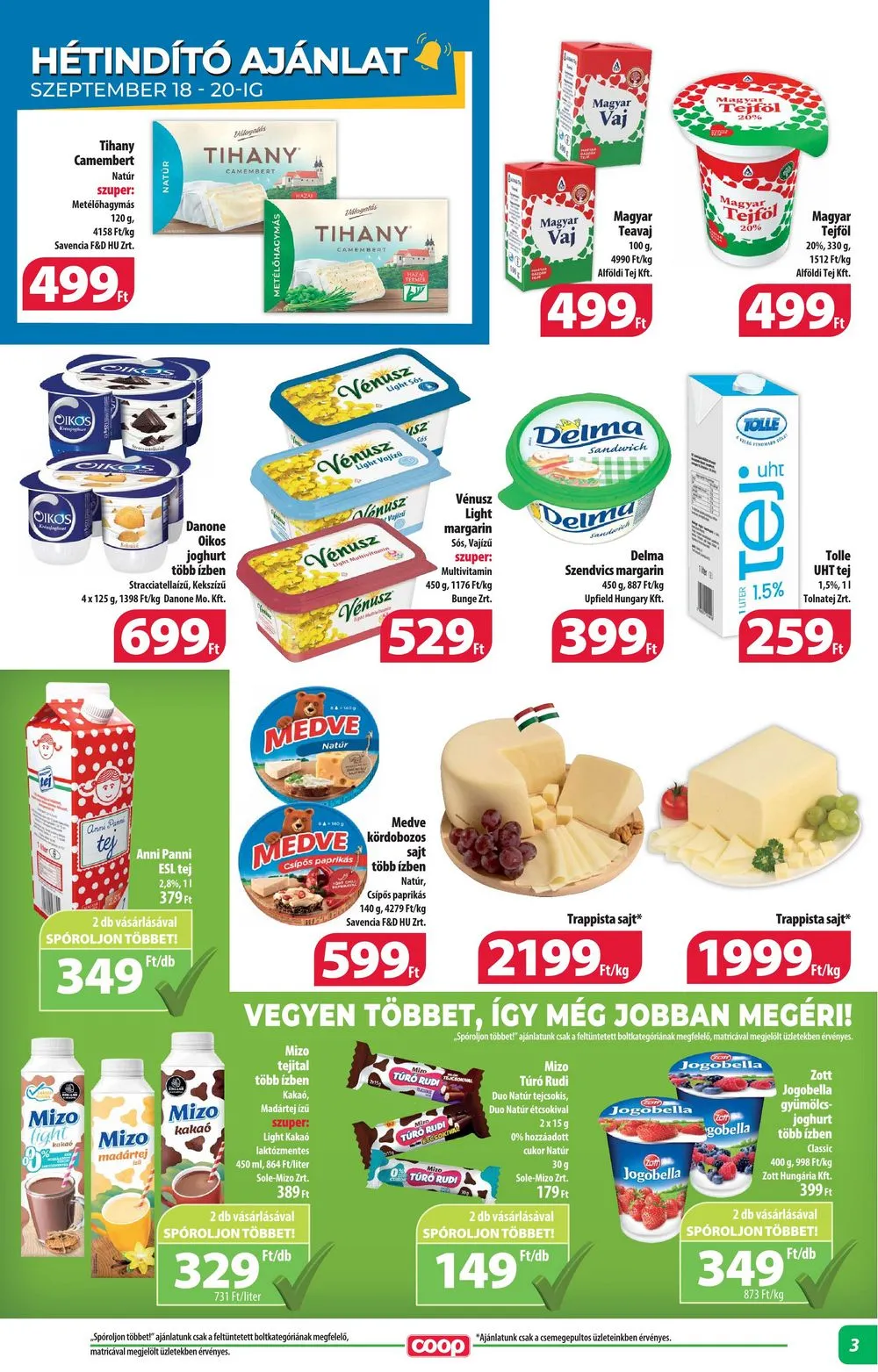 Coop akciós újság Alföld 09.14–09.20 – 3. oldal