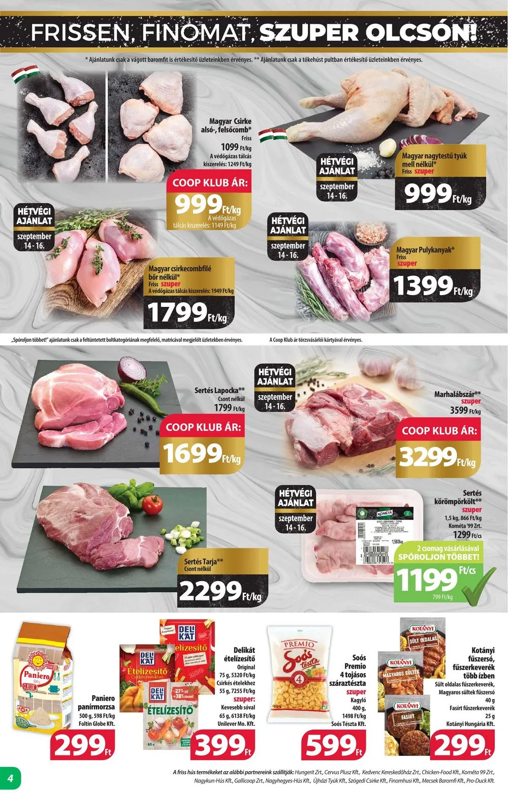 Coop akciós újság Alföld 09.14–09.20 – 4. oldal