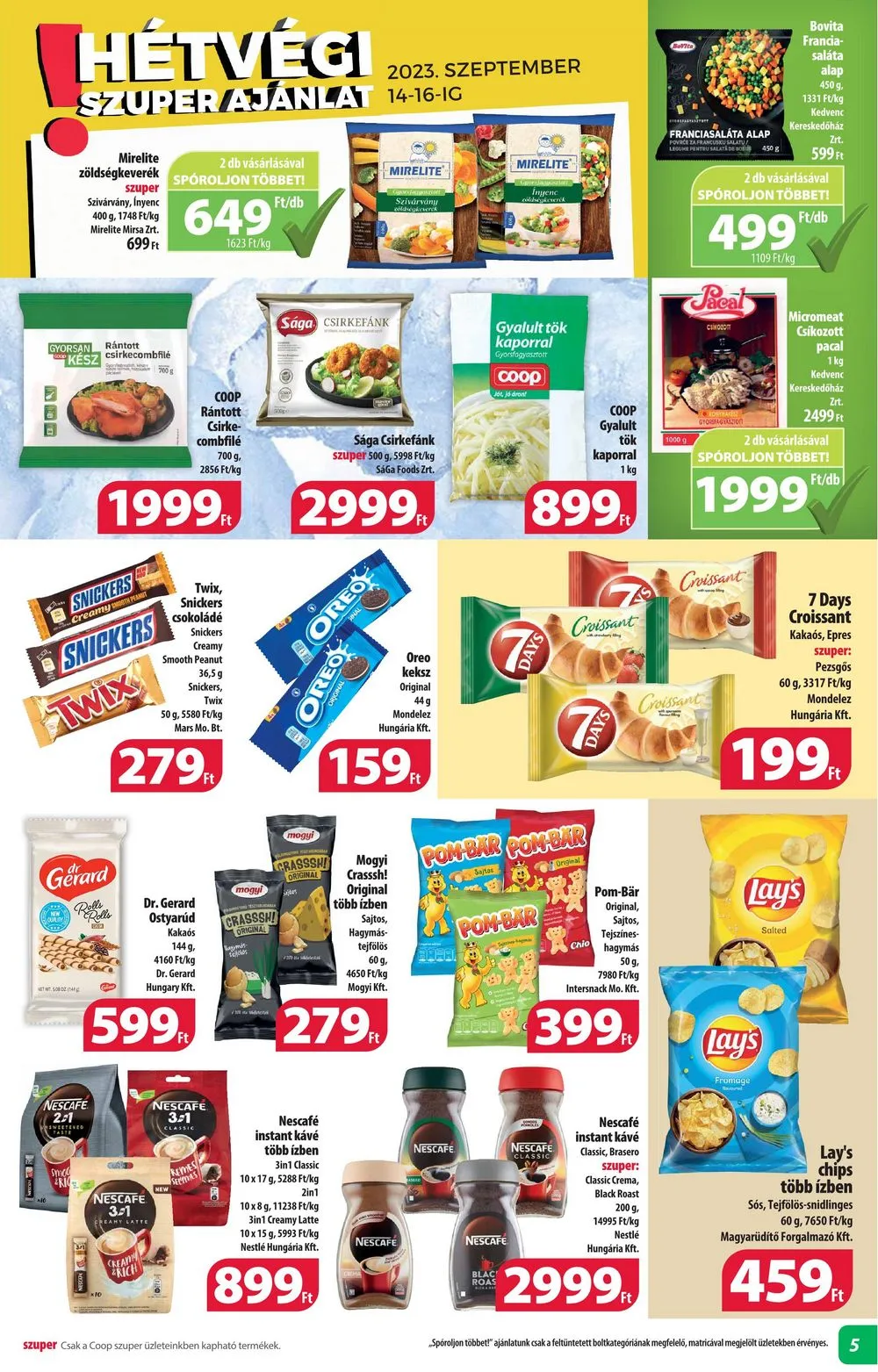 Coop akciós újság Alföld 09.14–09.20 – 5. oldal