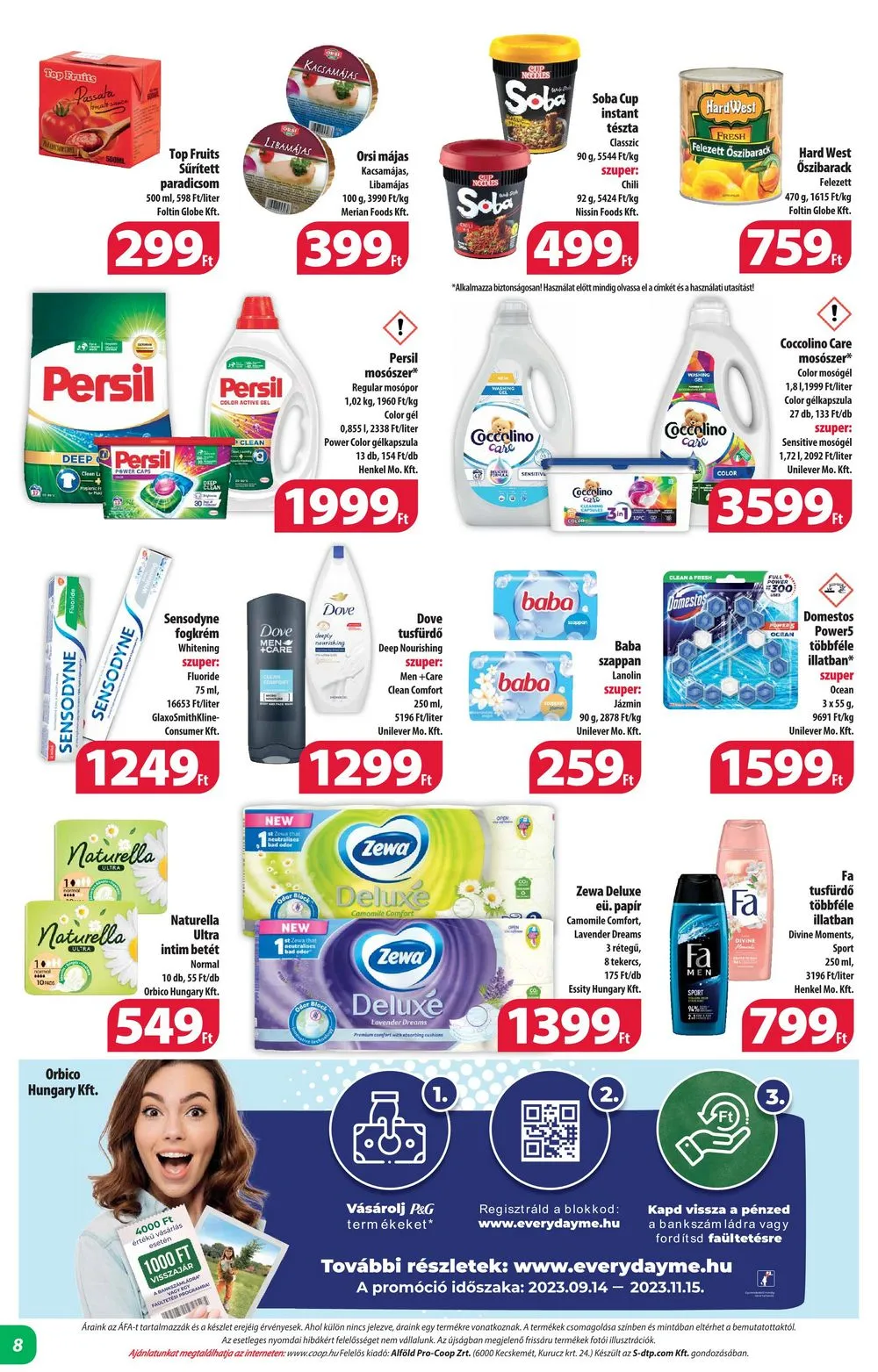 Coop akciós újság Alföld 09.14–09.20 – 8. oldal