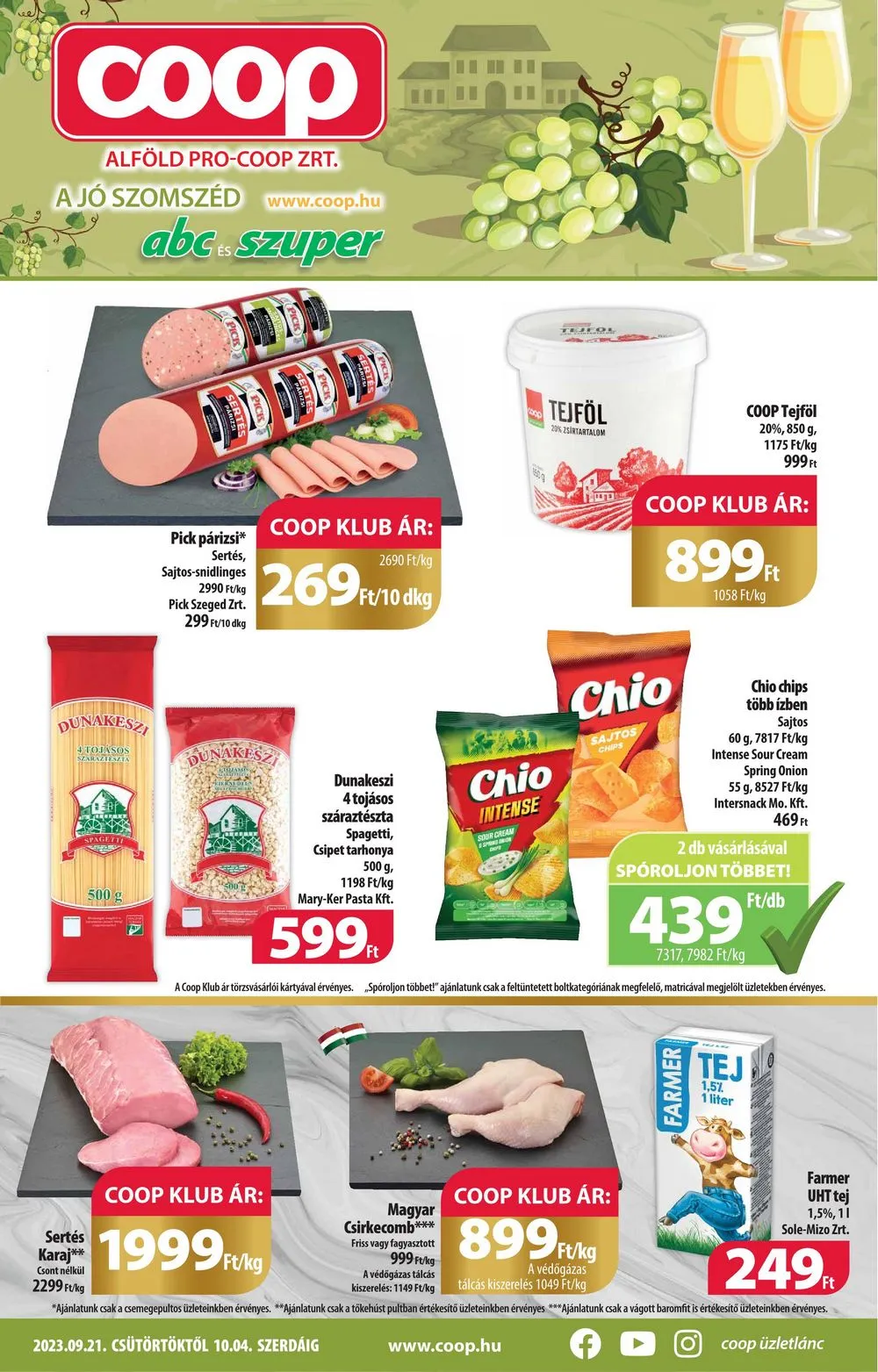 Coop akciós újság Alföld 09.21–10.04