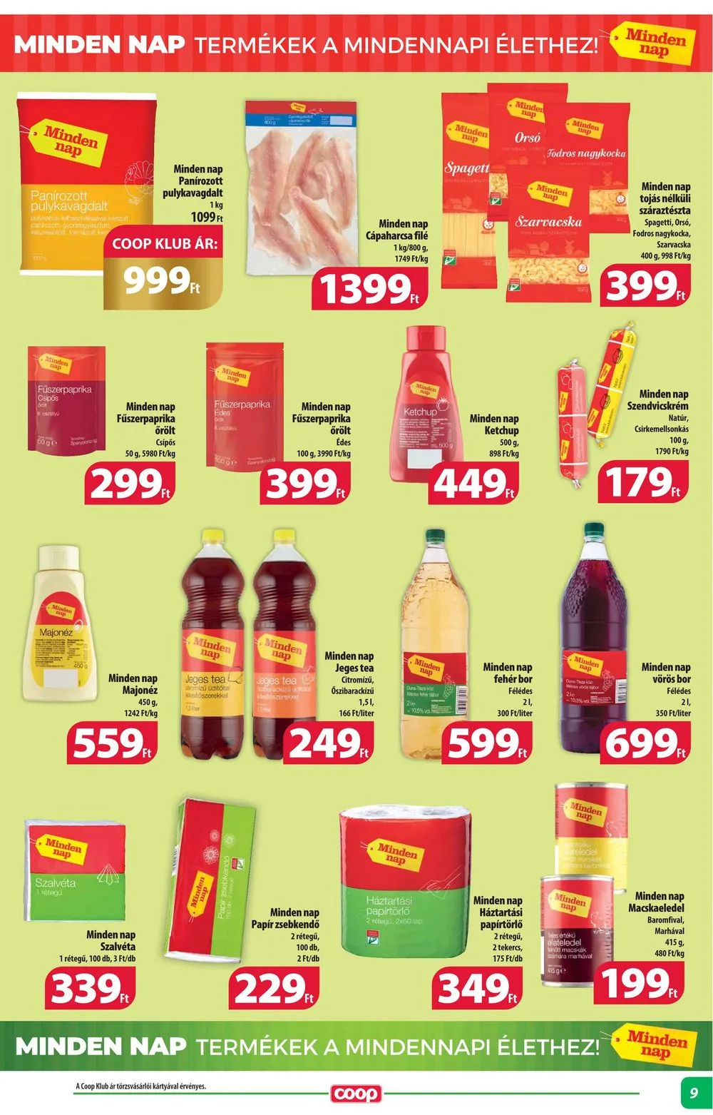 Coop akciós újság Alföld 09.21–10.04 – 9. oldal