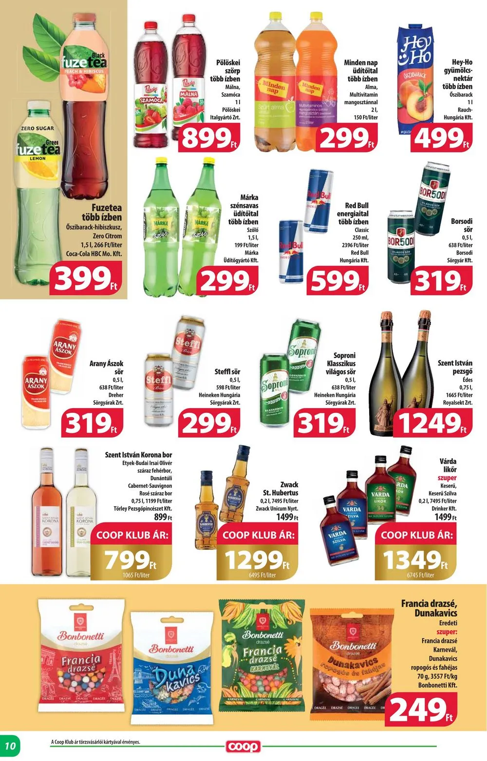 Coop akciós újság Alföld 10.19–10.25 – 10. oldal