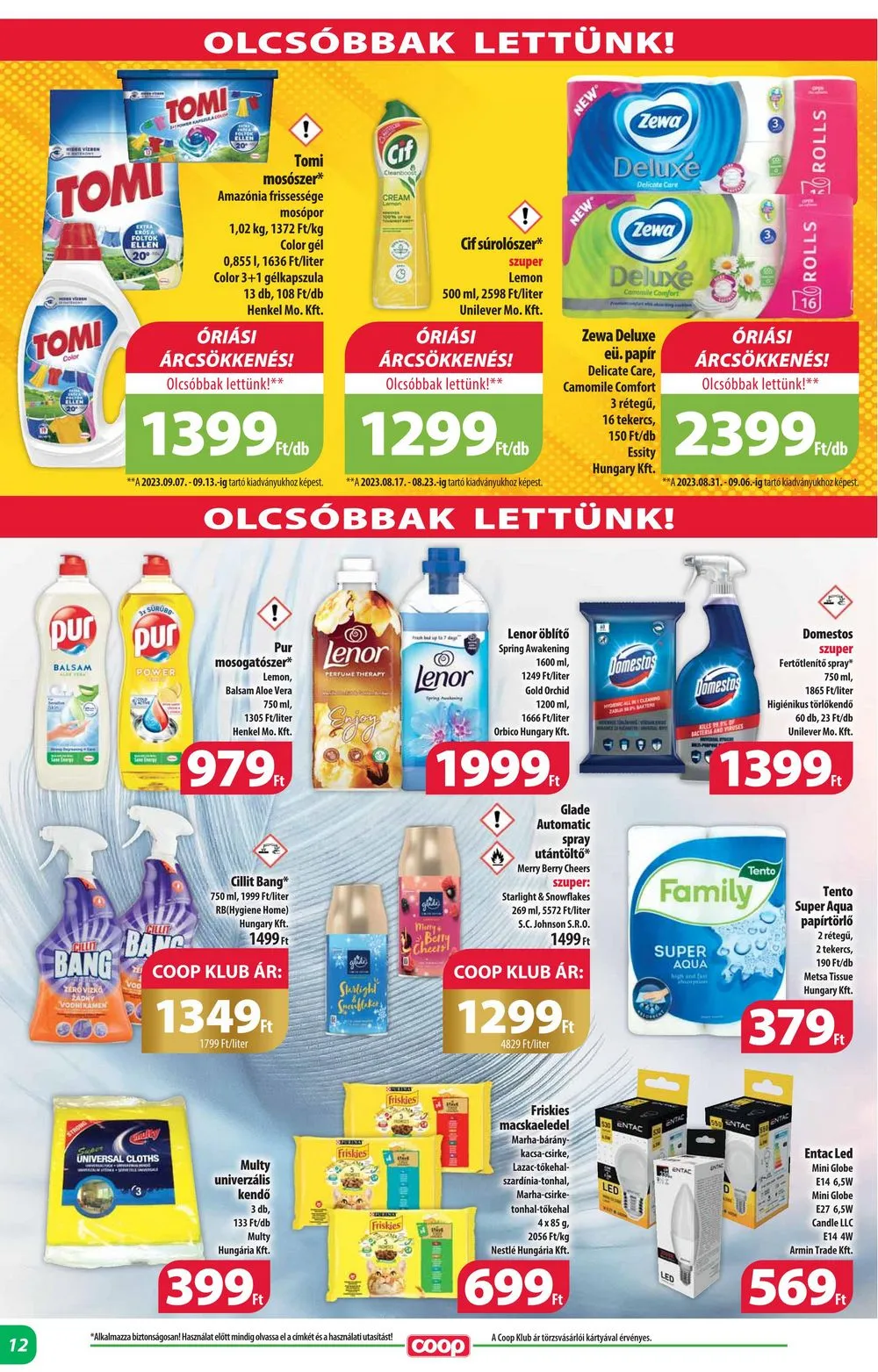 Coop akciós újság Alföld 10.19–10.25 – 12. oldal