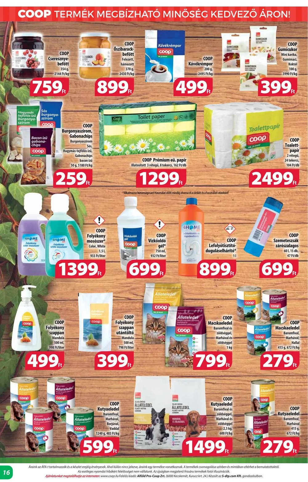 Coop akciós újság Alföld 10.19–10.25 – 16. oldal