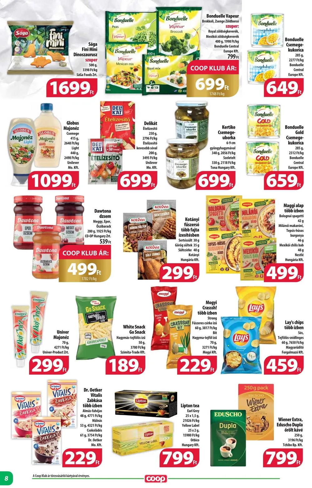 Coop akciós újság Alföld 10.19–10.25 – 8. oldal