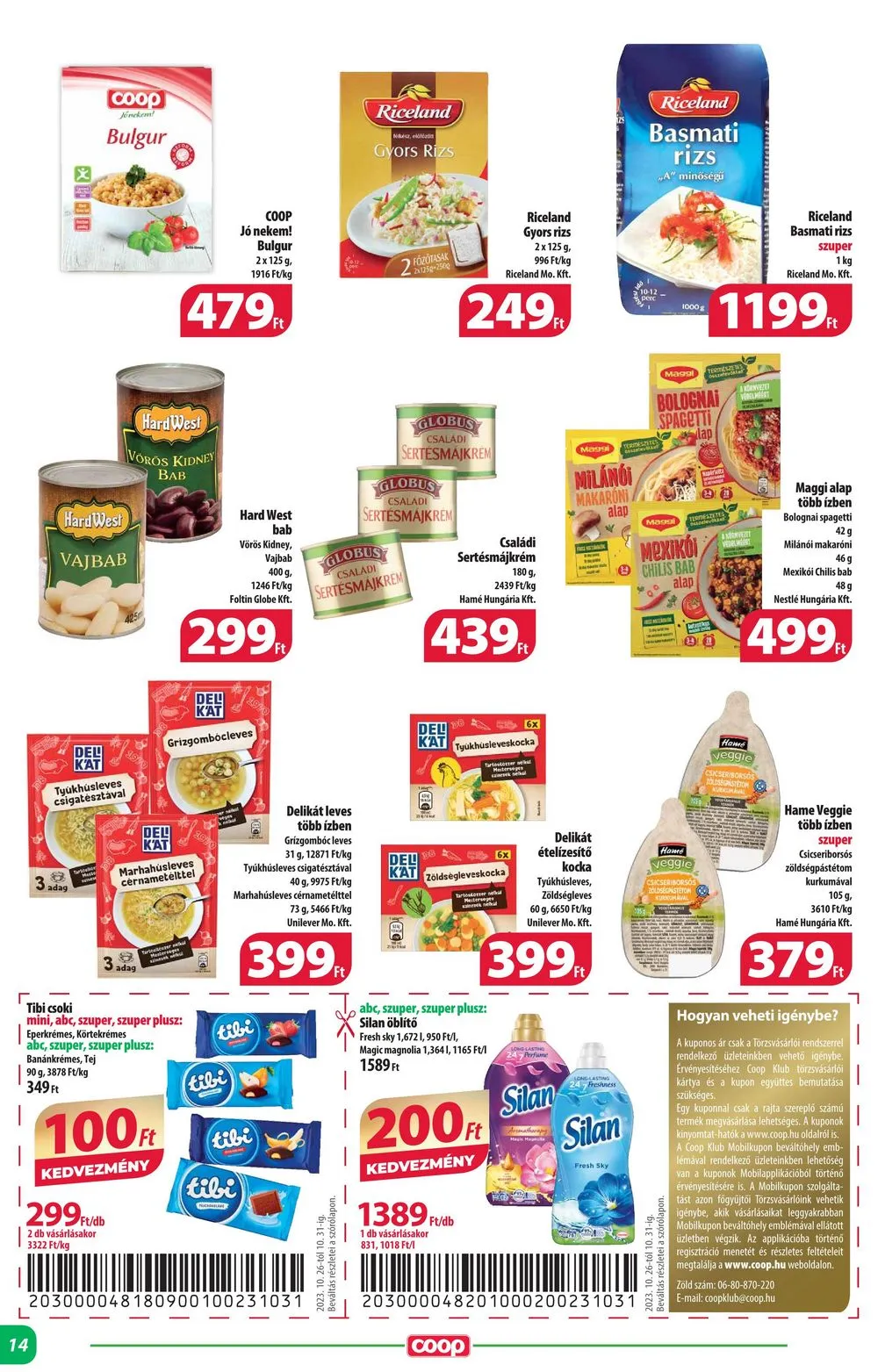 Coop akciós újság Alföld 10.26–10.31 – 14. oldal