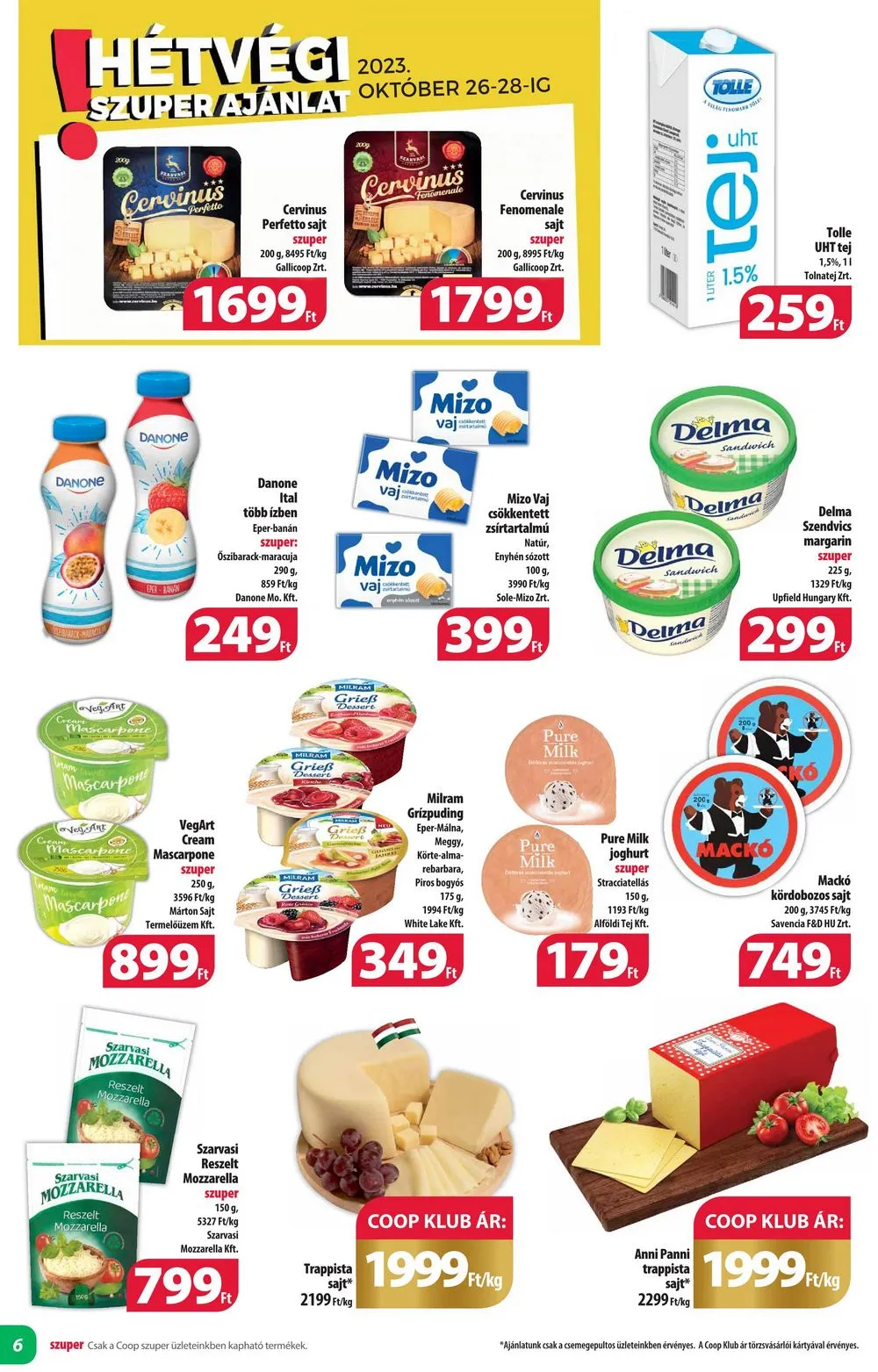 Coop akciós újság Alföld 10.26–10.31 – 6. oldal