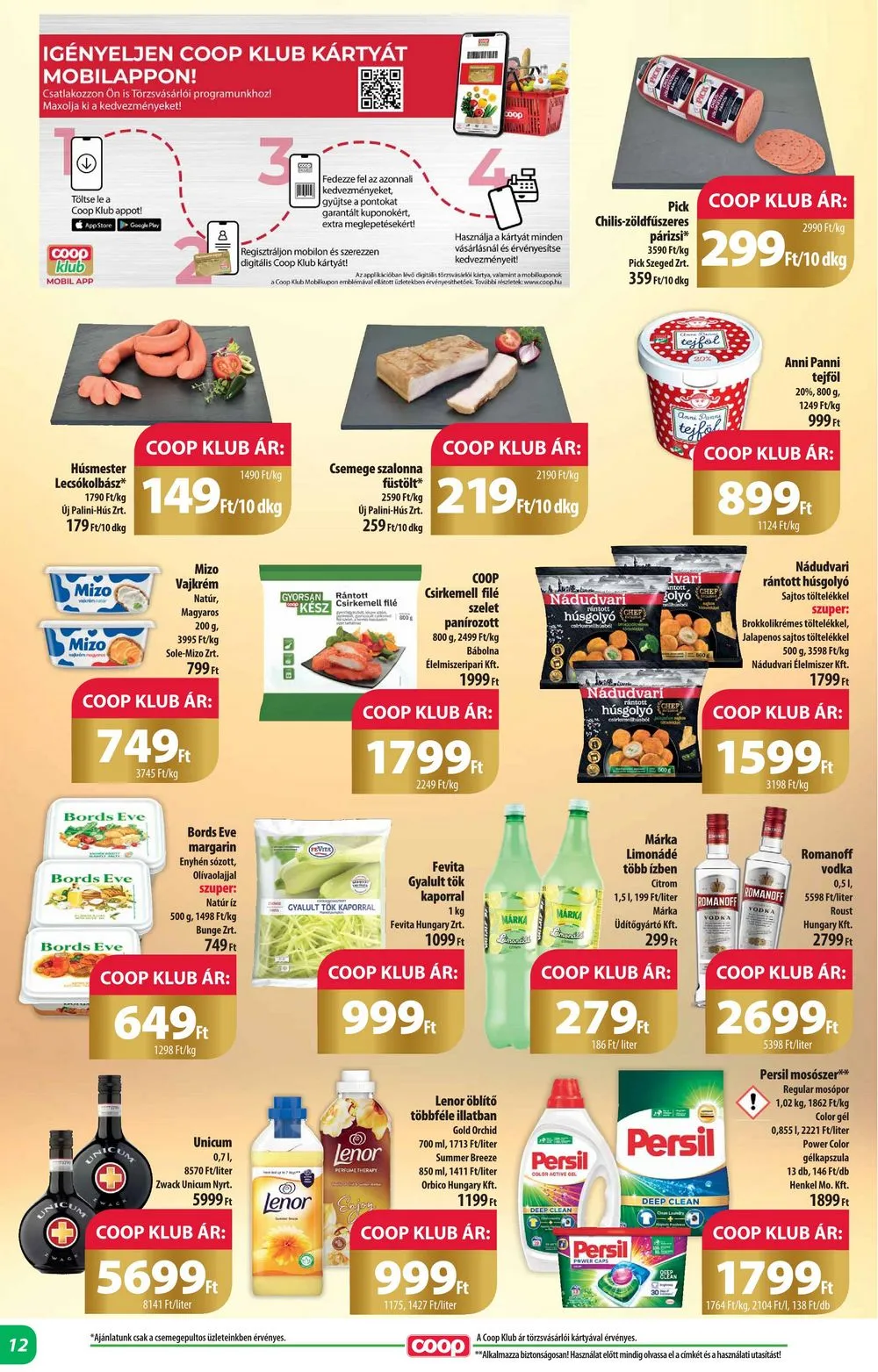 Coop akciós újság Alföld 11.16–11.22 – 12. oldal