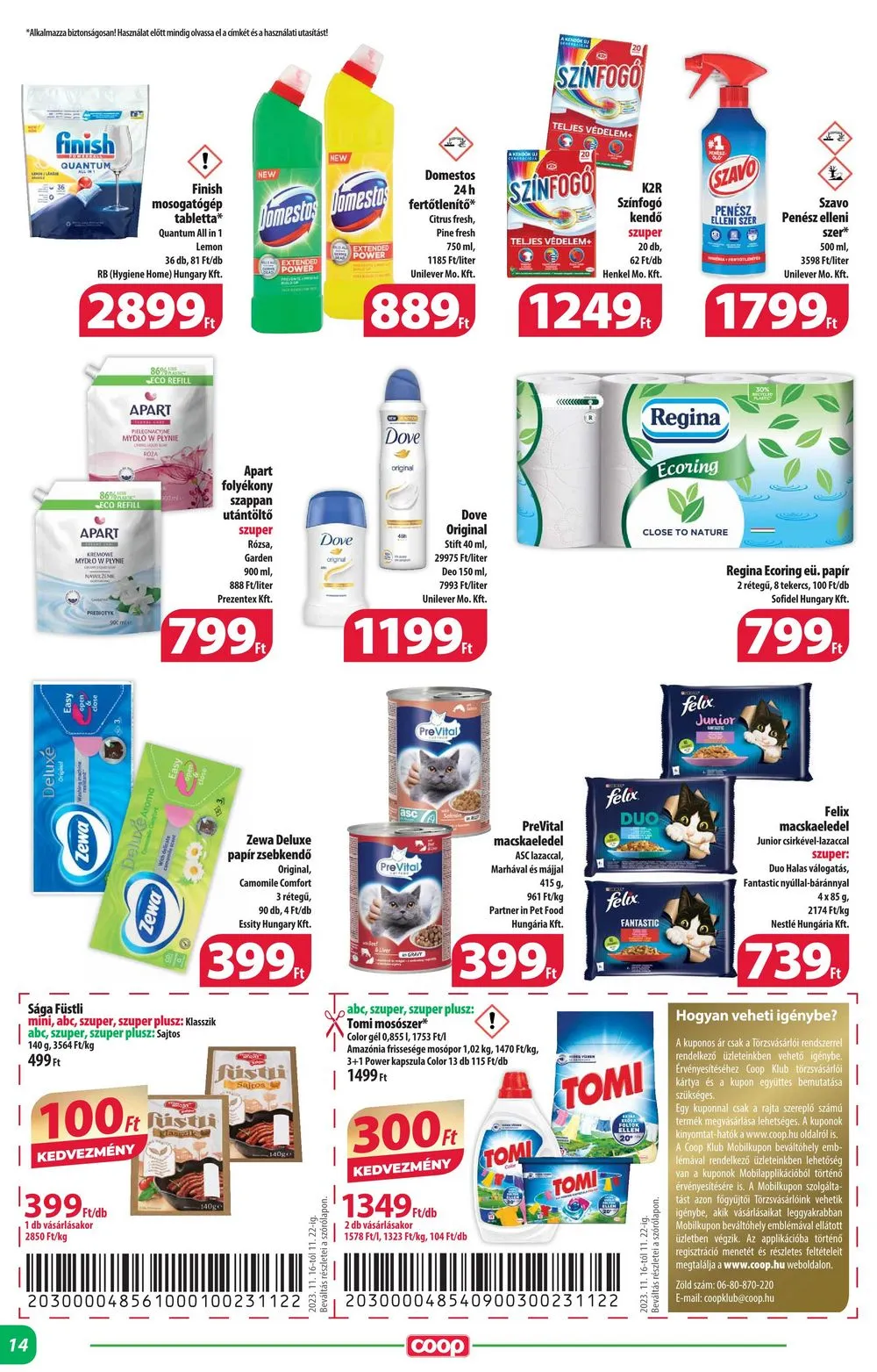 Coop akciós újság Alföld 11.16–11.22 – 14. oldal
