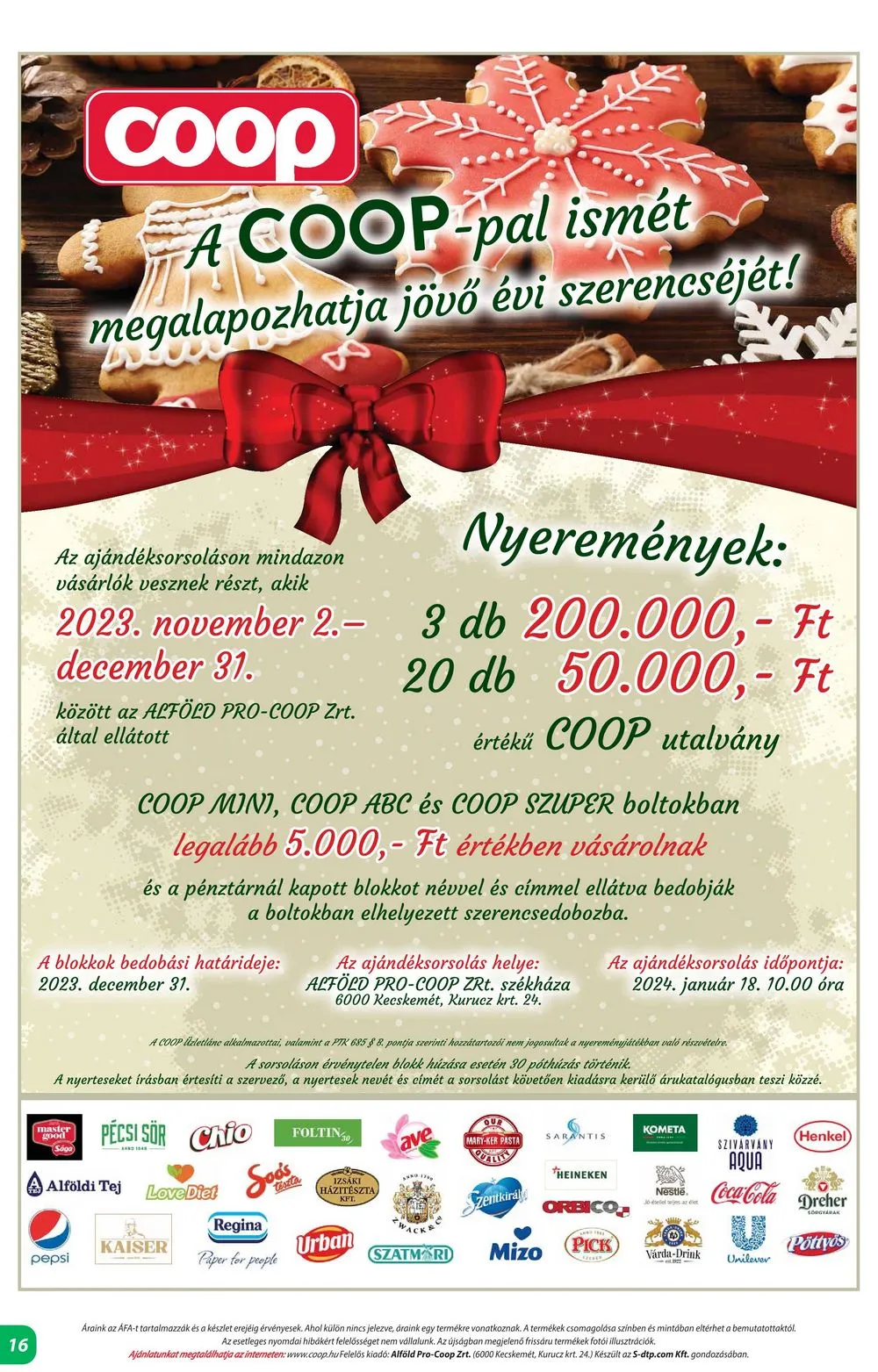 Coop akciós újság Alföld 11.16–11.22 – 16. oldal