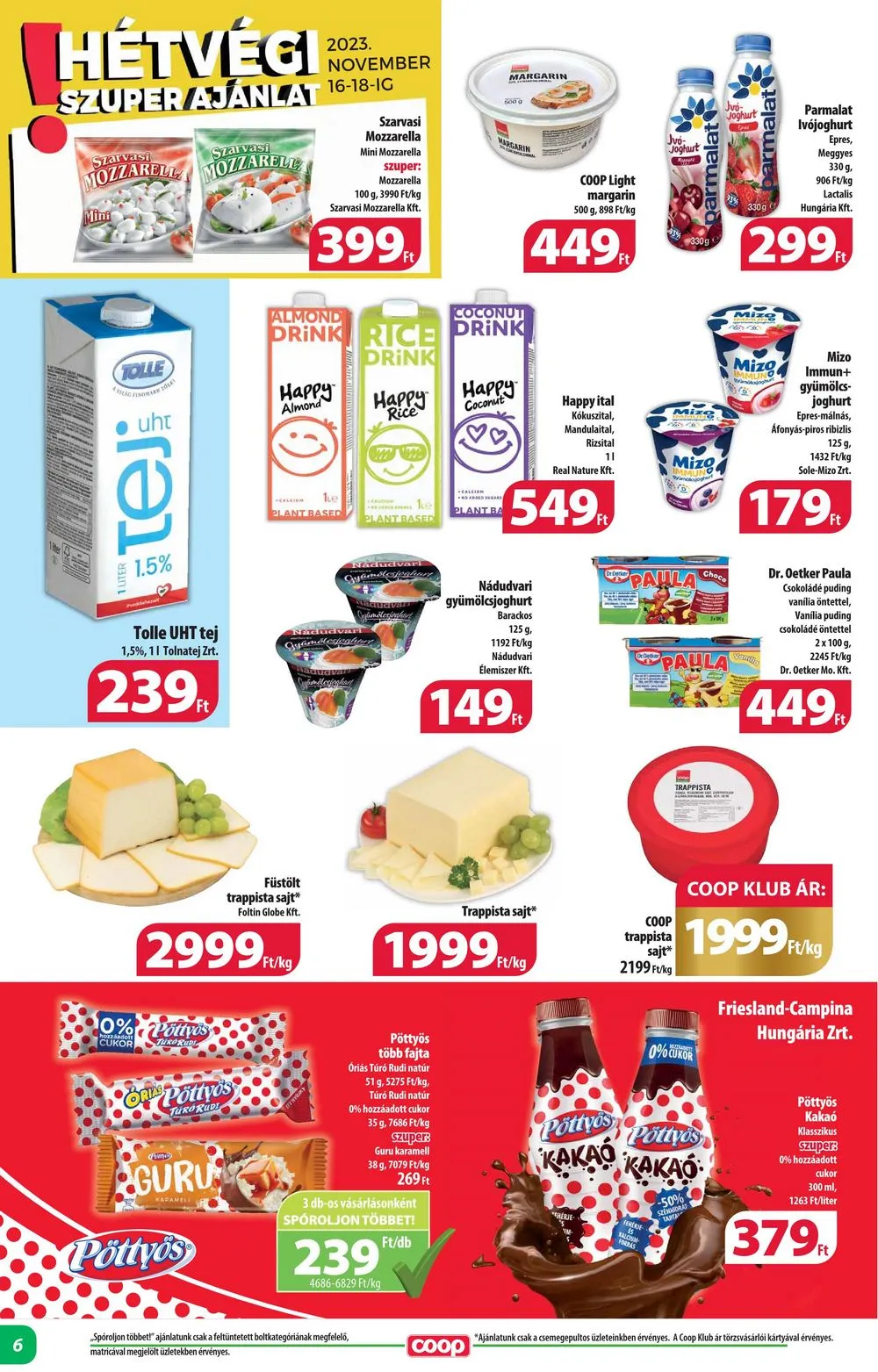 Coop akciós újság Alföld 11.16–11.22 – 6. oldal