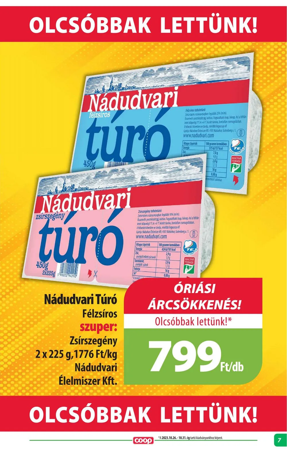Coop akciós újság Alföld 11.16–11.22 – 7. oldal