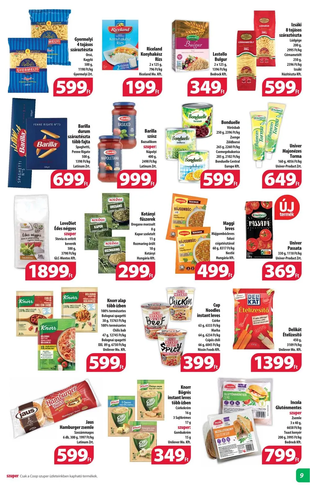 Coop akciós újság Alföld 11.16–11.22 – 9. oldal
