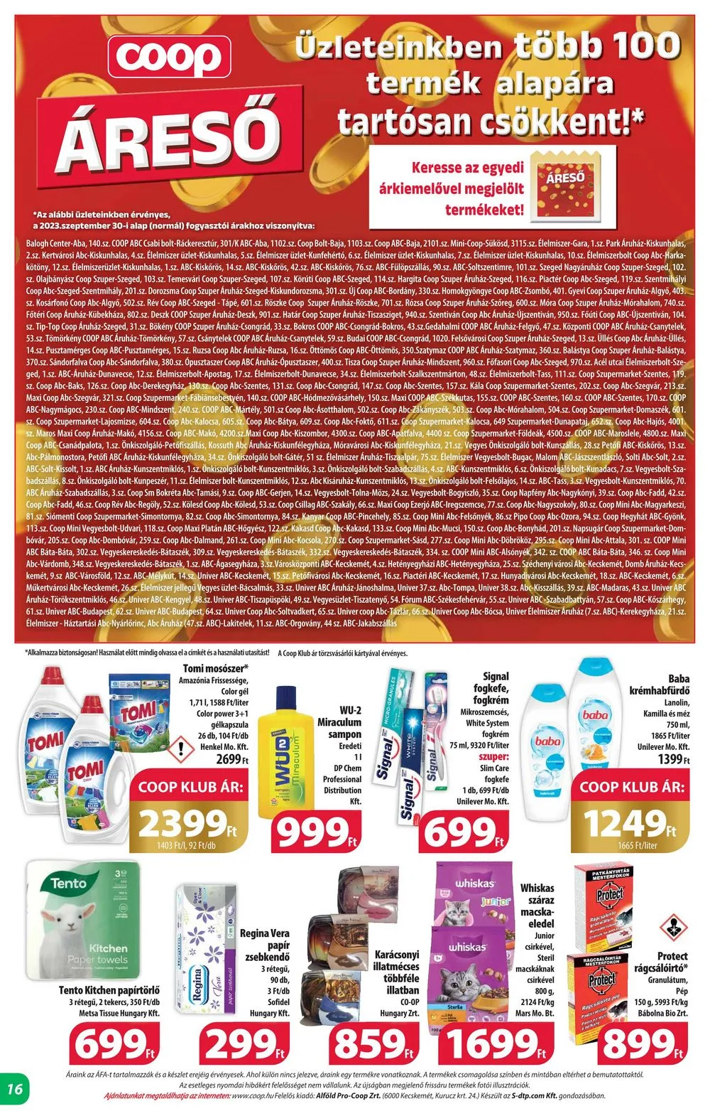 Coop akciós újság Alföld 11.23–11.29 – 16. oldal