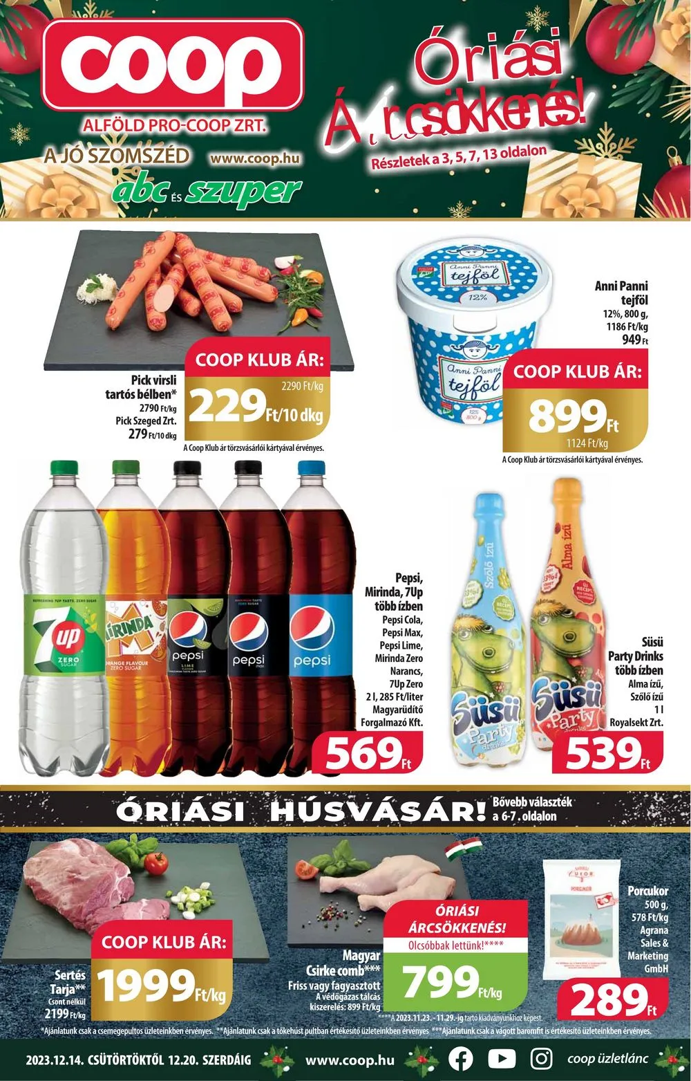 Coop akciós újság Alföld 12.14–12.20
