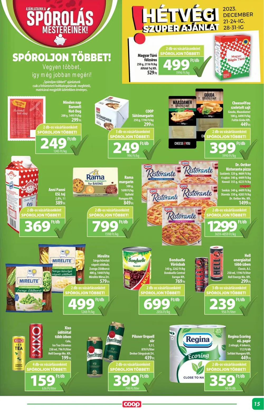 Coop akciós újság Alföld 12.21–12.31 – 15. oldal